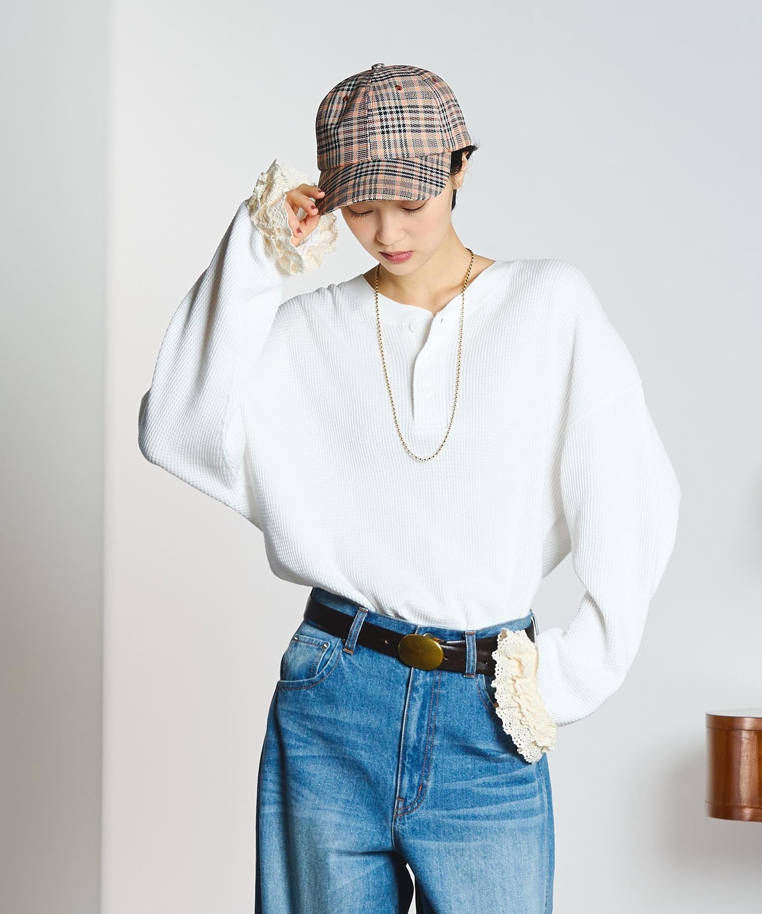 CREOLME/CHECK PATTERN CAP
