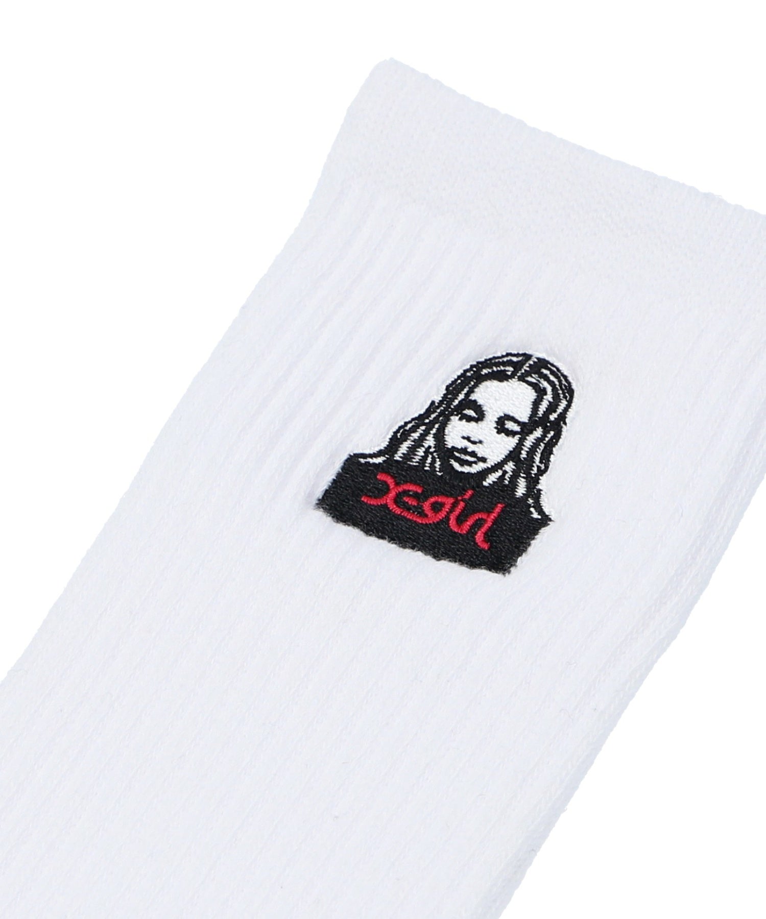 FACE EMBROIDERY RIB SOCKS