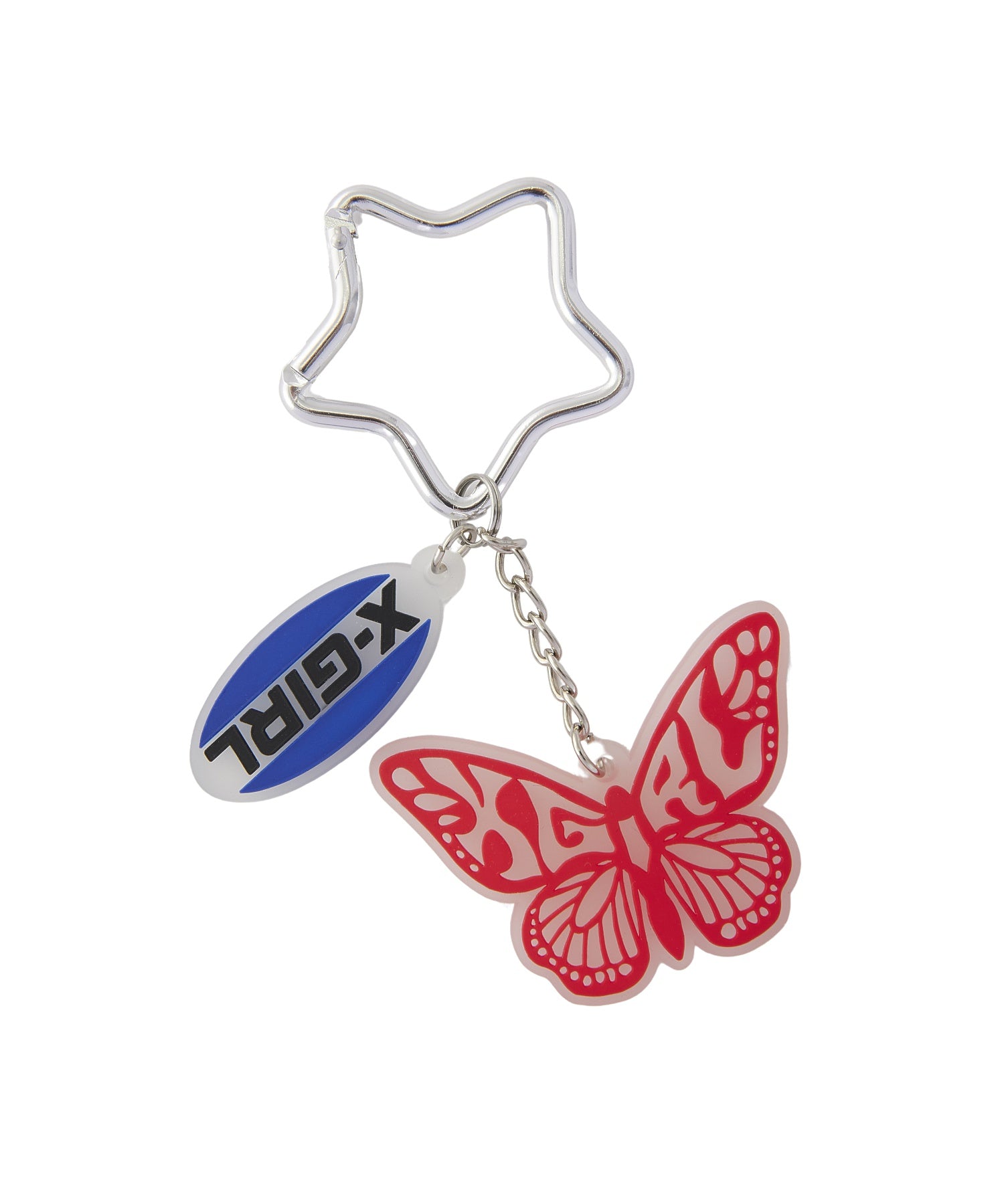 BUTTERFLY AND OVAL LOGO KEY CHARM