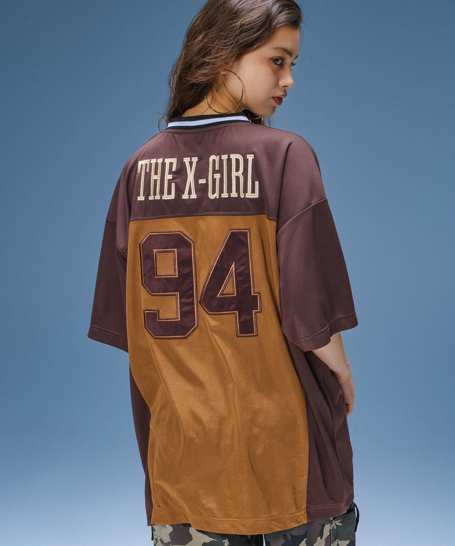 FACE LABEL FOOTBALL TEE DRESS