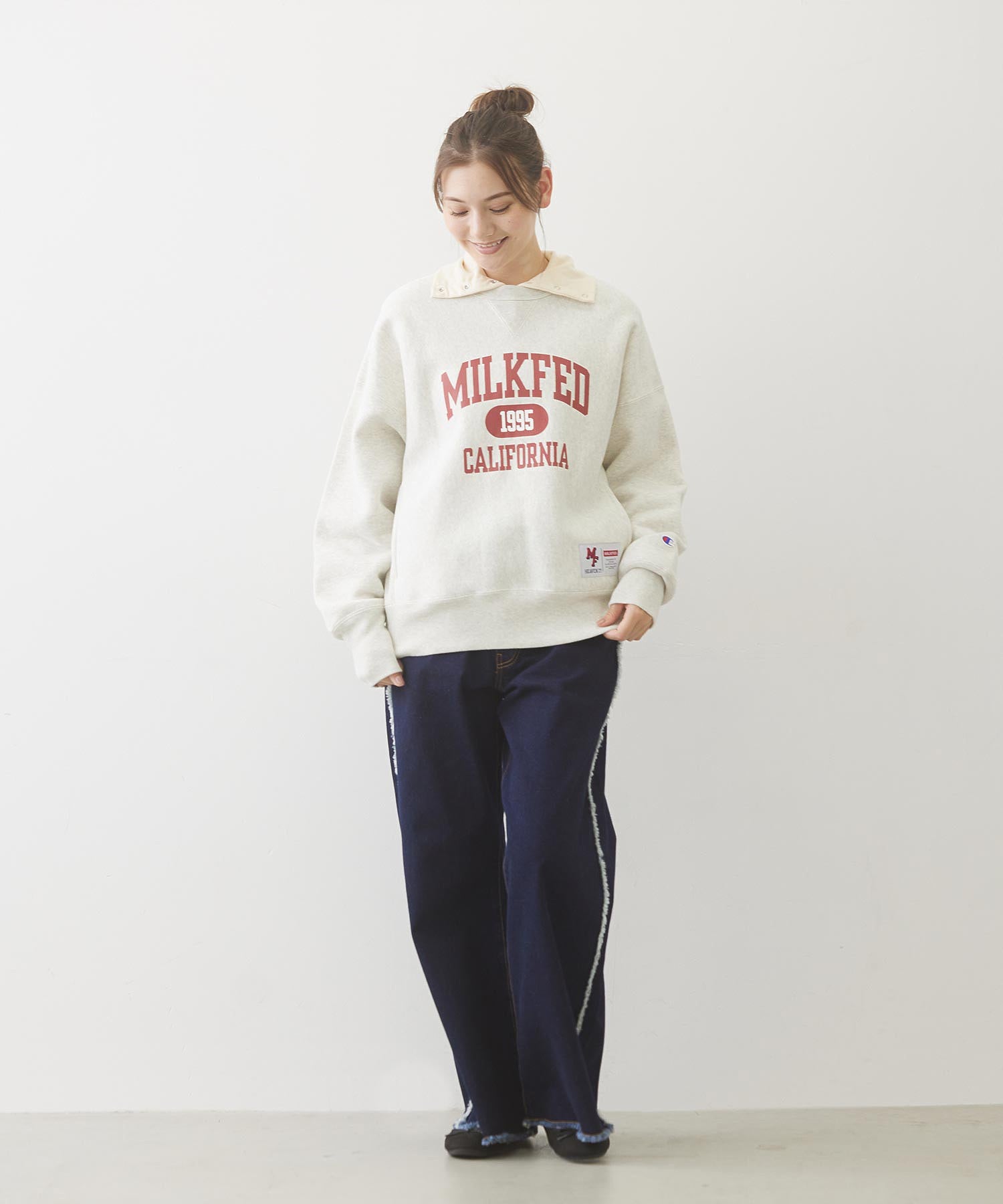 MILKFED.×CHAMPION SWEAT TOP