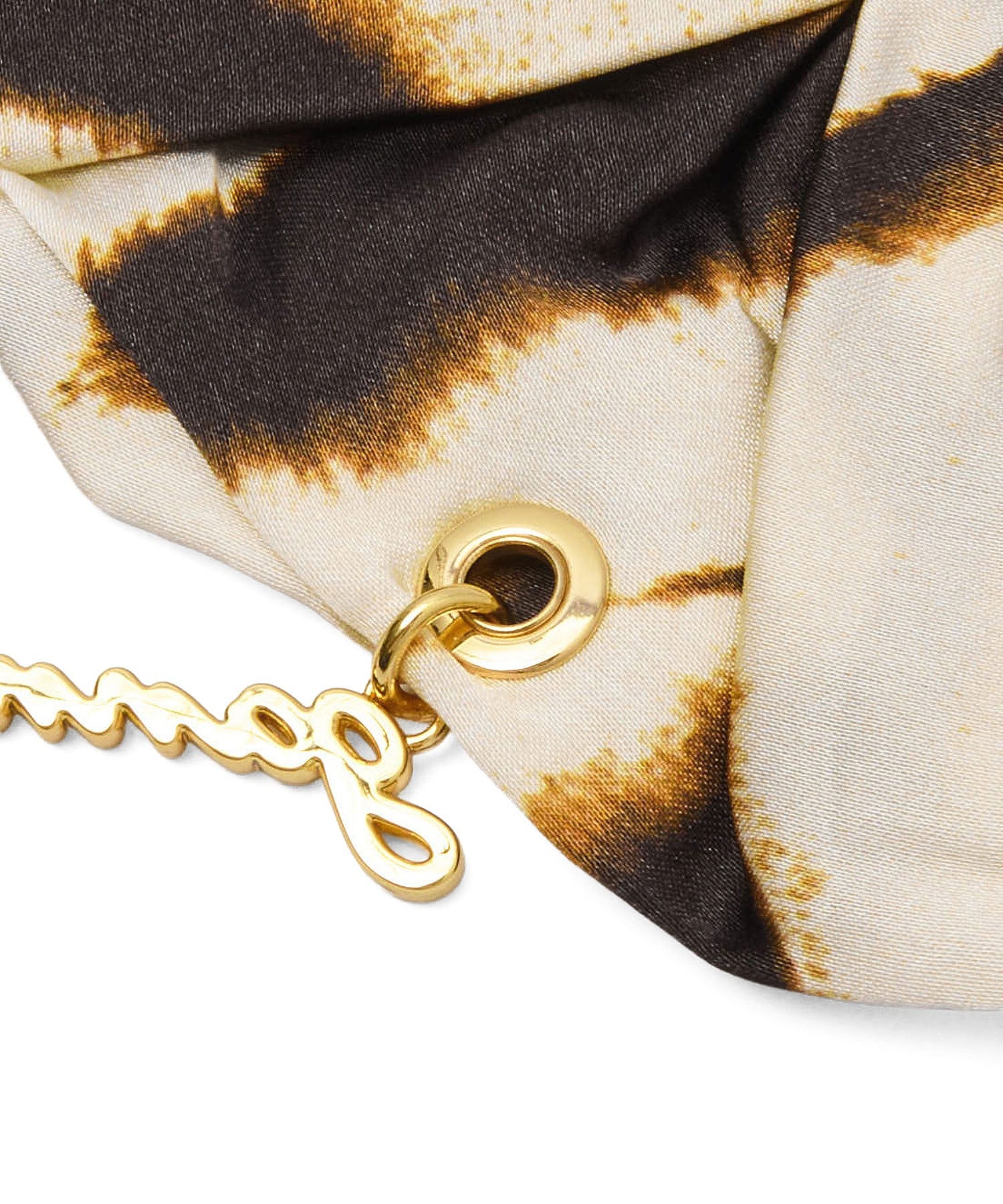 GANNI/SCRUNCHIE PRINTED STRETCH SATIN