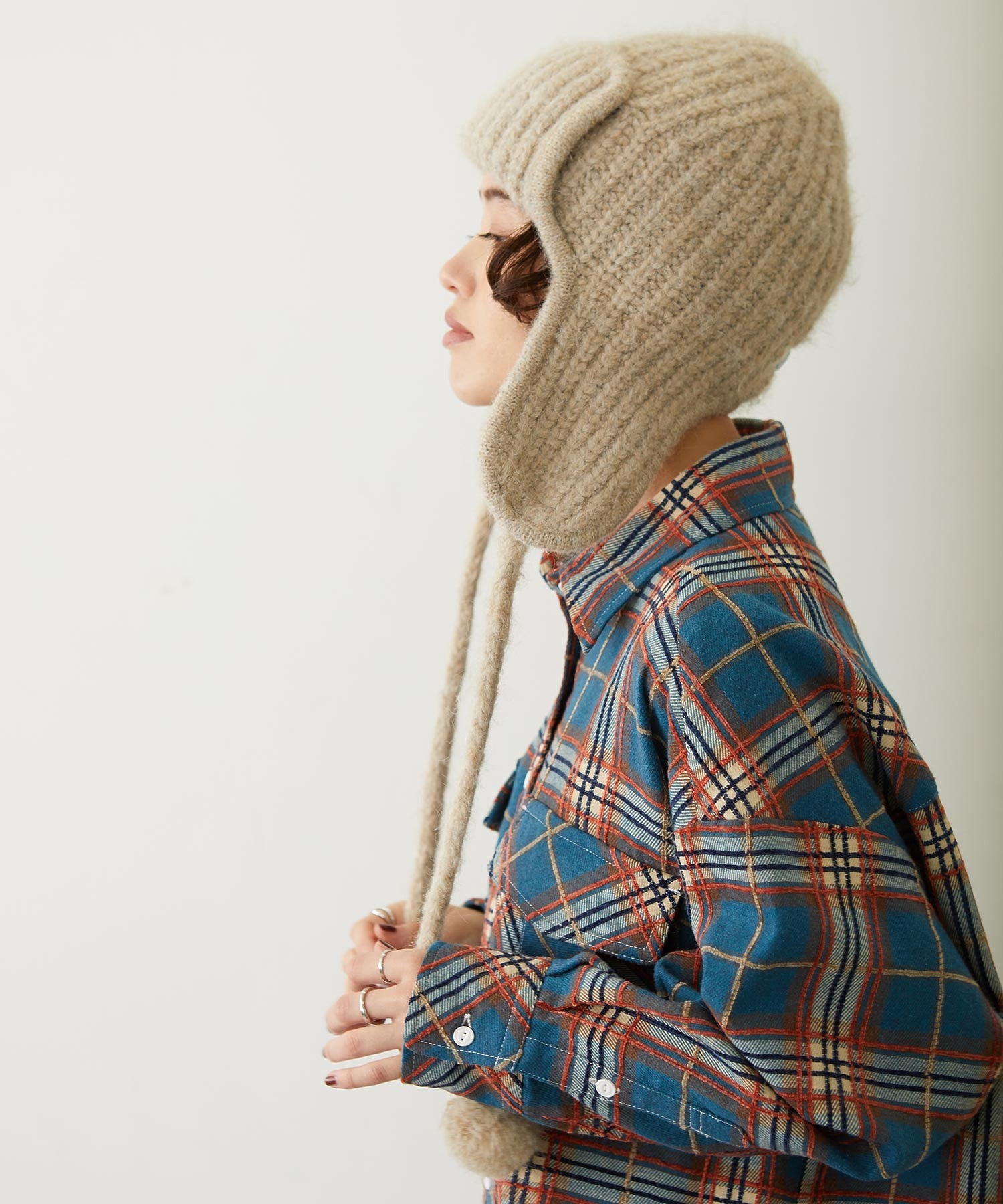EAR FLAP KNIT CAP