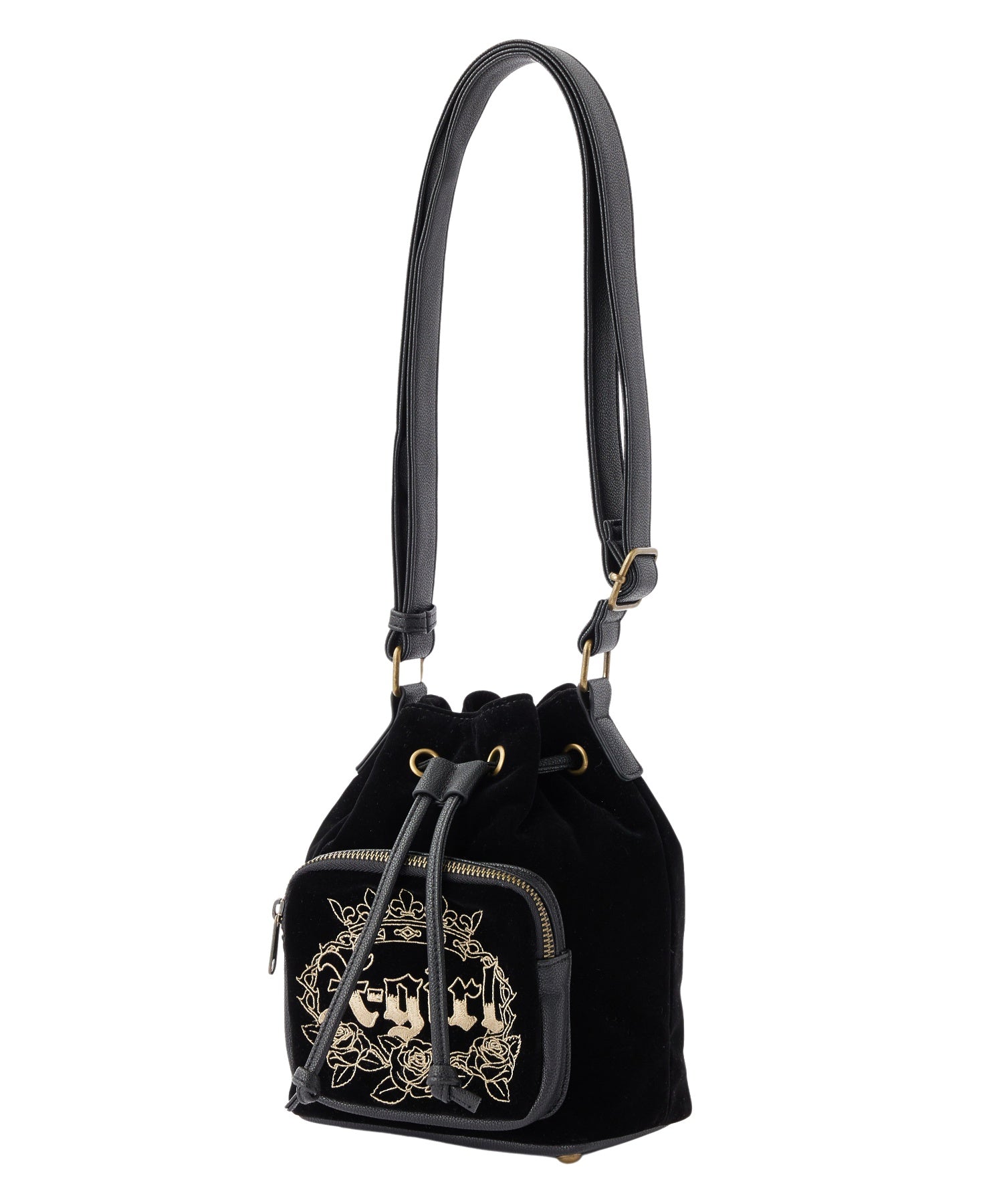 VELOUR BUCKET BAG