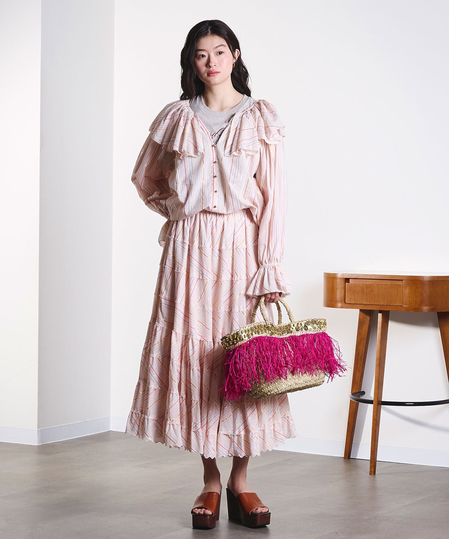 AS/FRINGE BASKET BAG