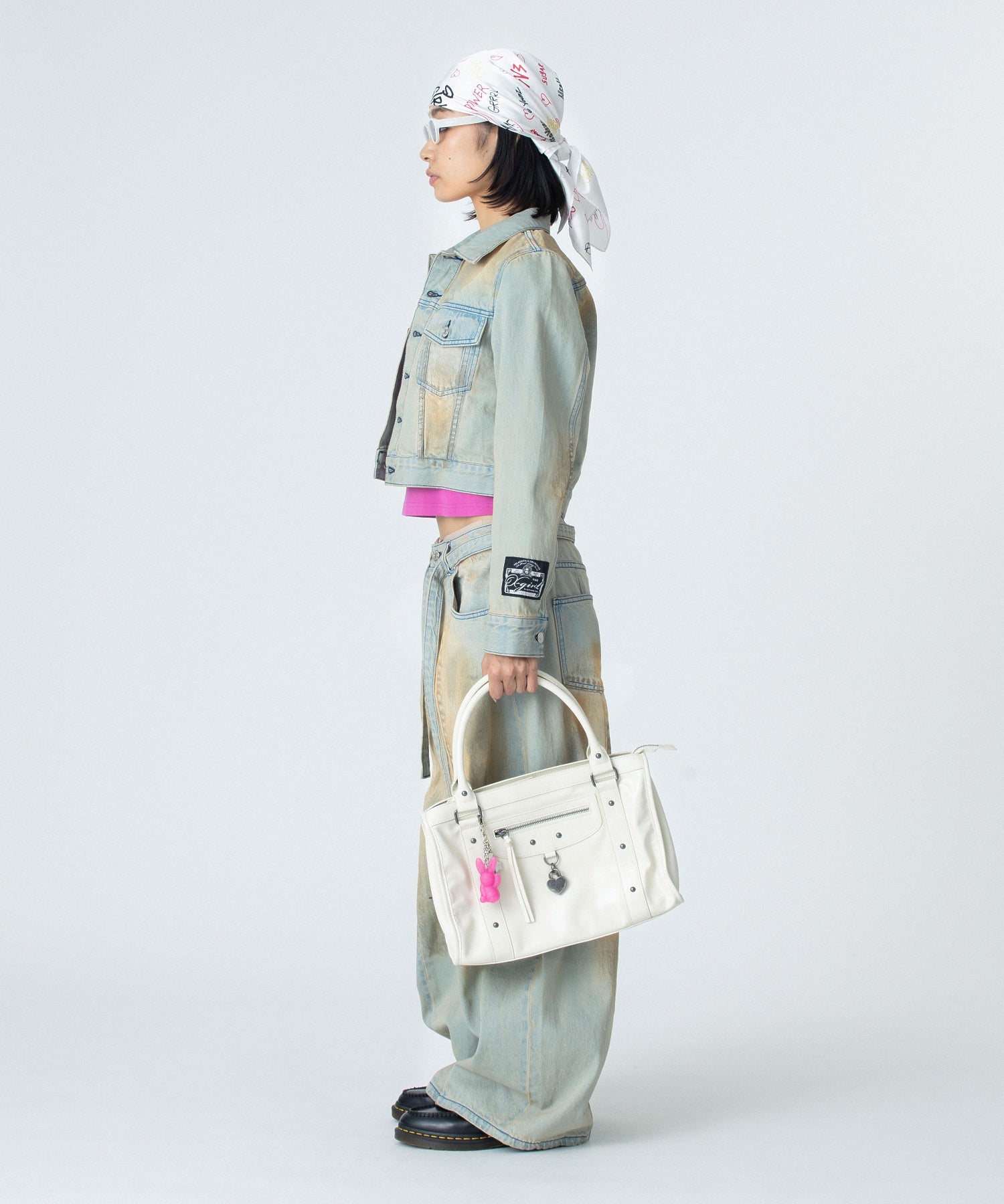 HEART PADLOCK FAUX LEATHER 2WAY BAG