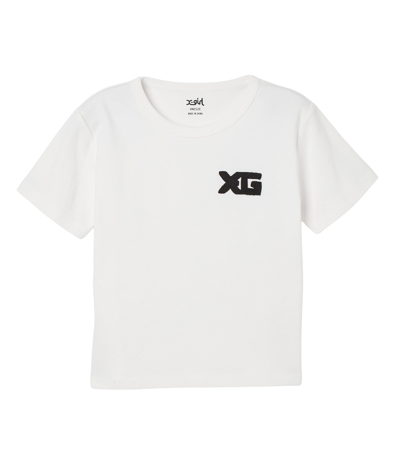 CHENILLE EMBROIDERED XG LOGO S/S BABY TEE