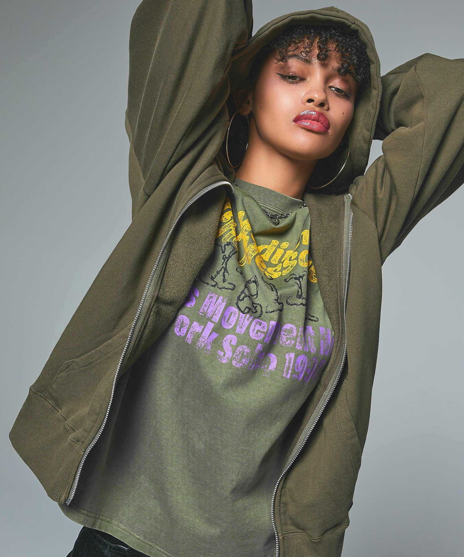 GRUNGE LOGO FADED L/S TEE