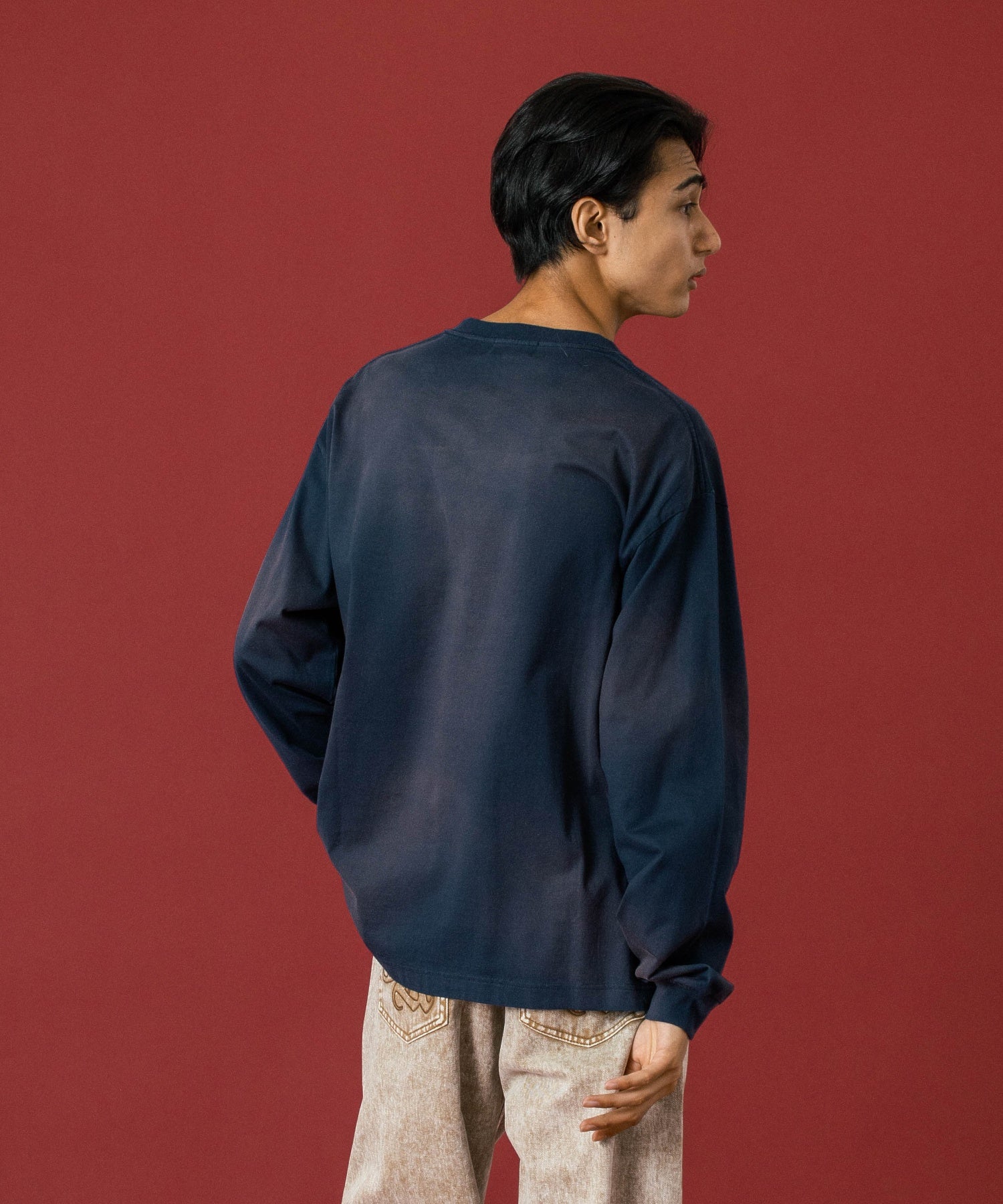 DISCHARGE PRINTED OG L/S TEE