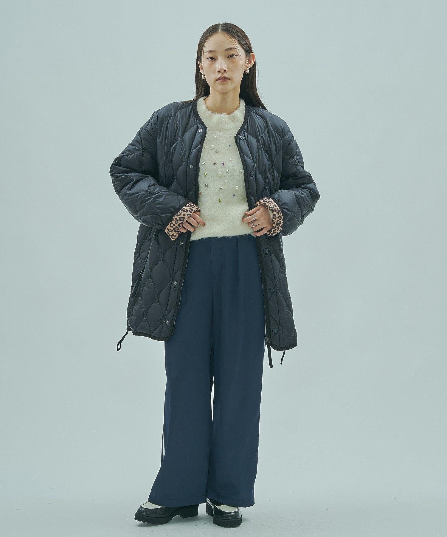 model:163cm 着用サイズ:M