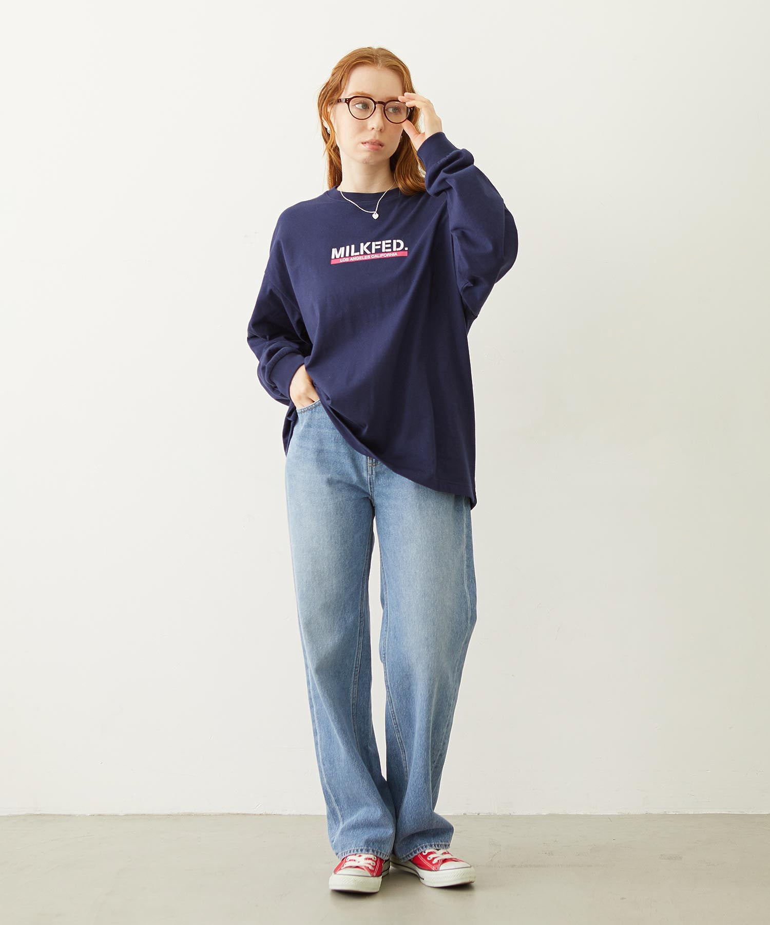 STENCIL CENTER LINE LOGO WIDE L/S TEE
