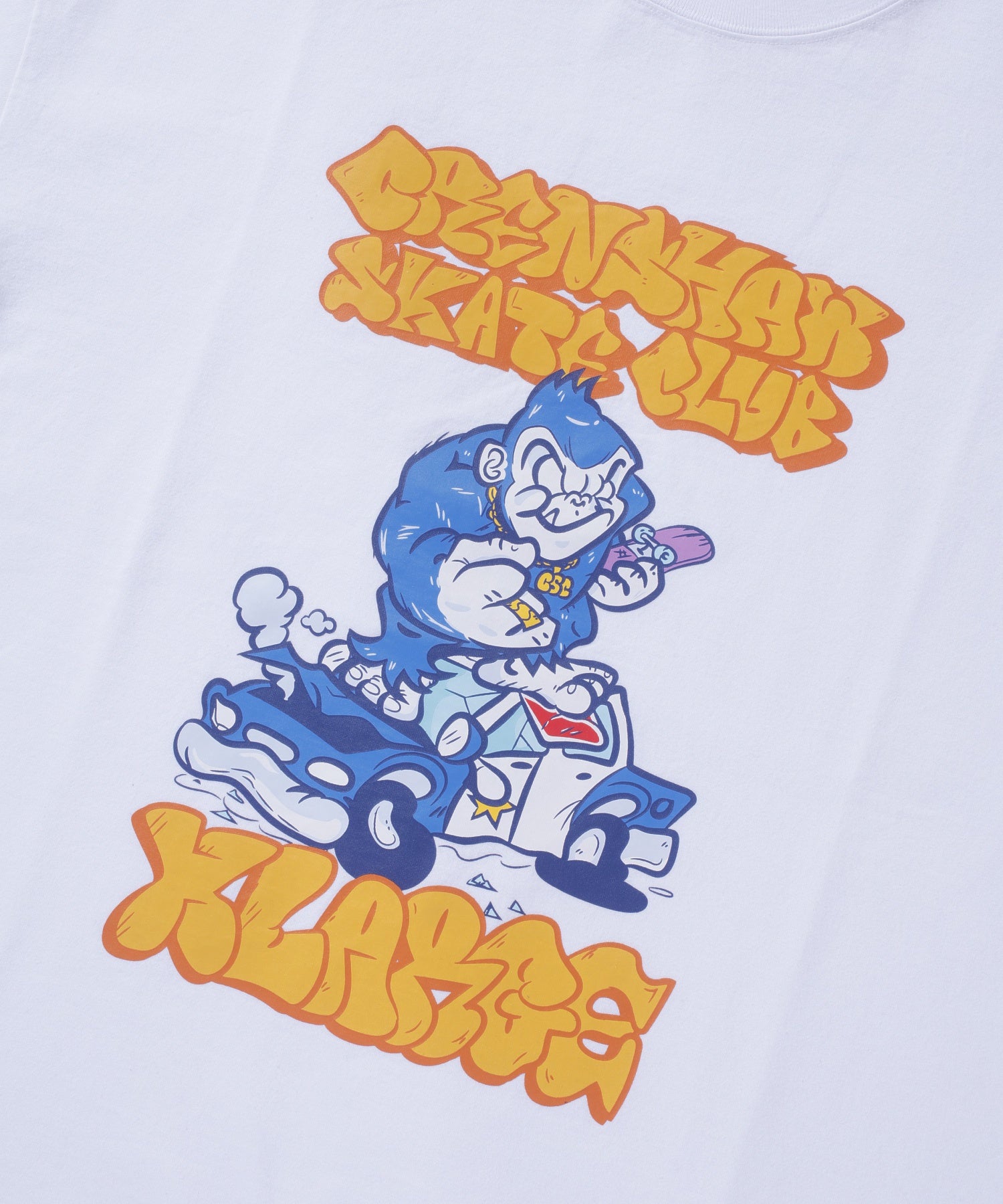 XLARGE×CRENSHAW SKATE CLUB VANDALISED POLICE CAR S/S TEE