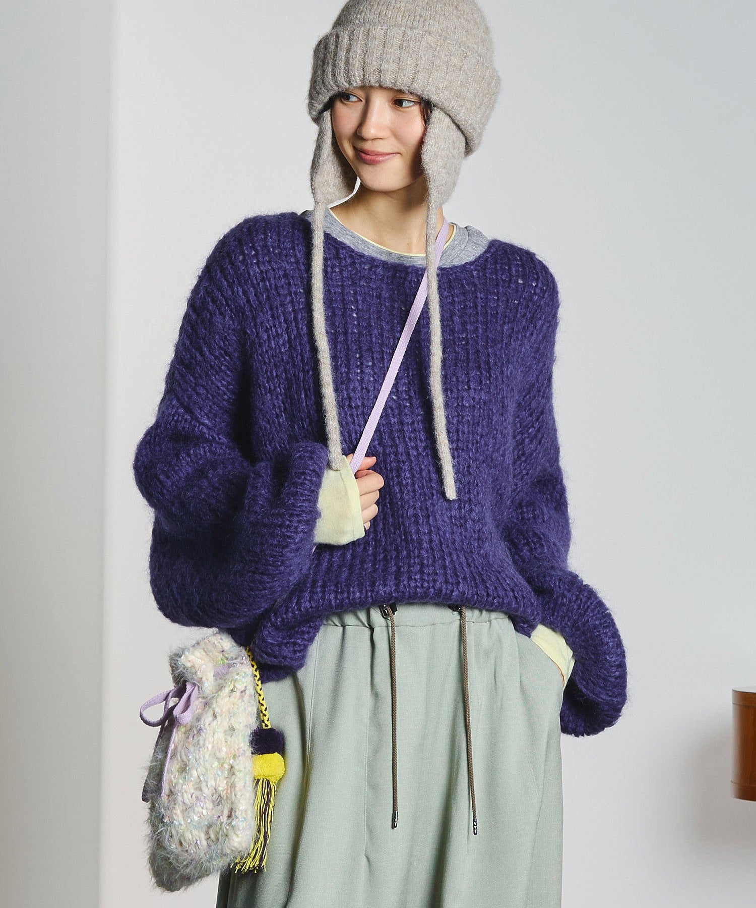 mici/MESH KNIT SHOULDER BAG