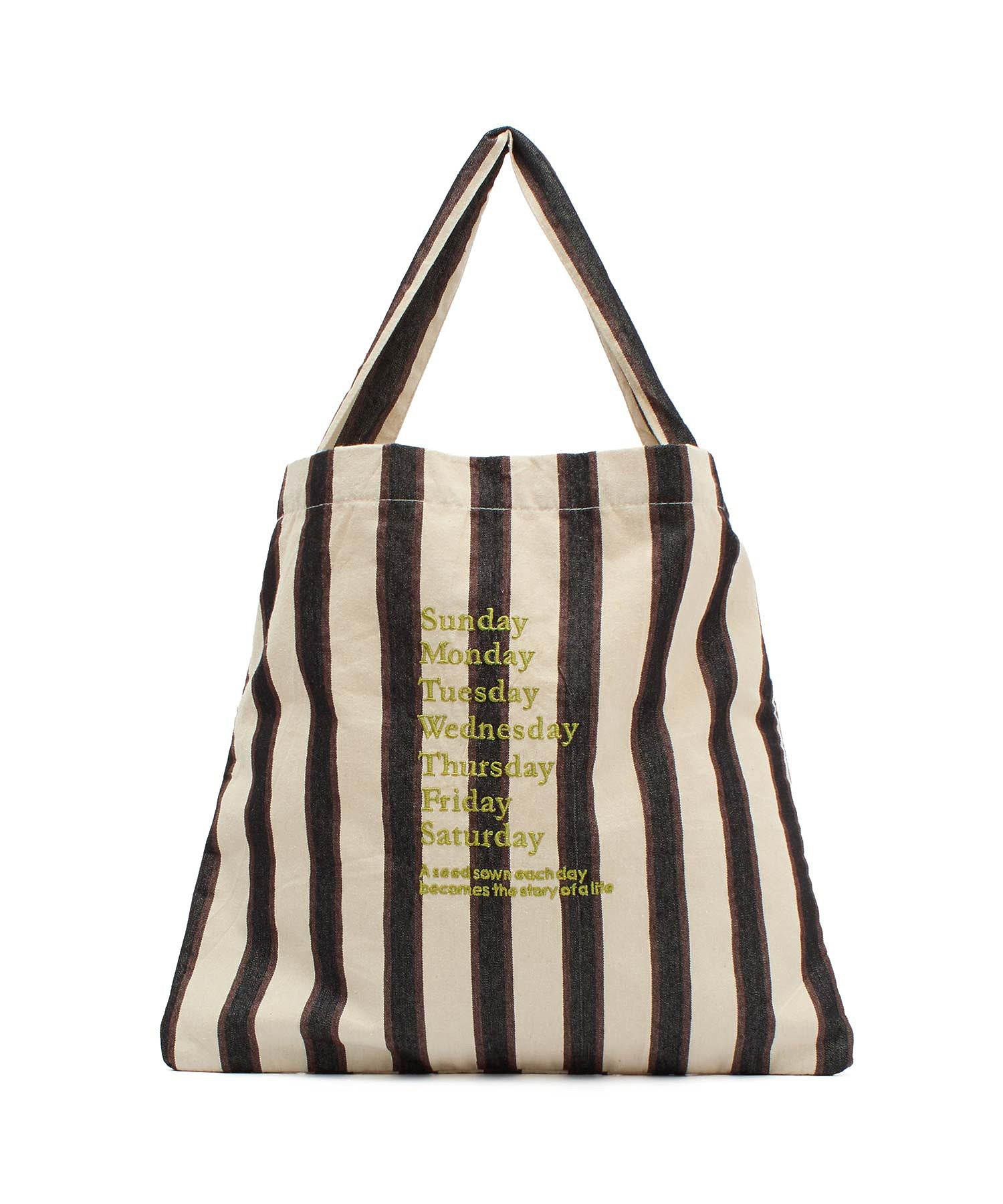 beej/STRIPE FABRIC OSBAG
