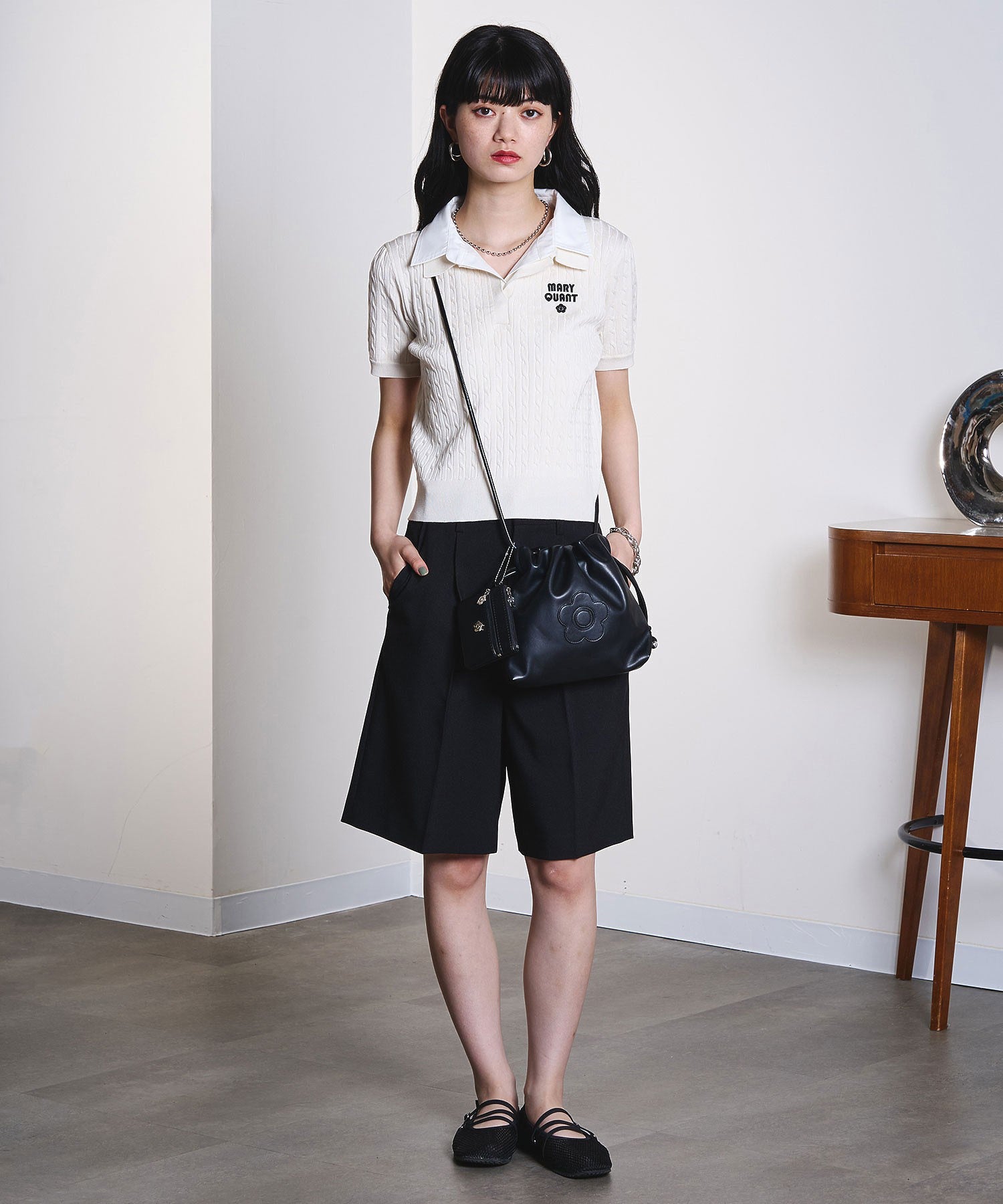 MARY QUANT/DAISY PATCH DRAWSTRING SHOULDER