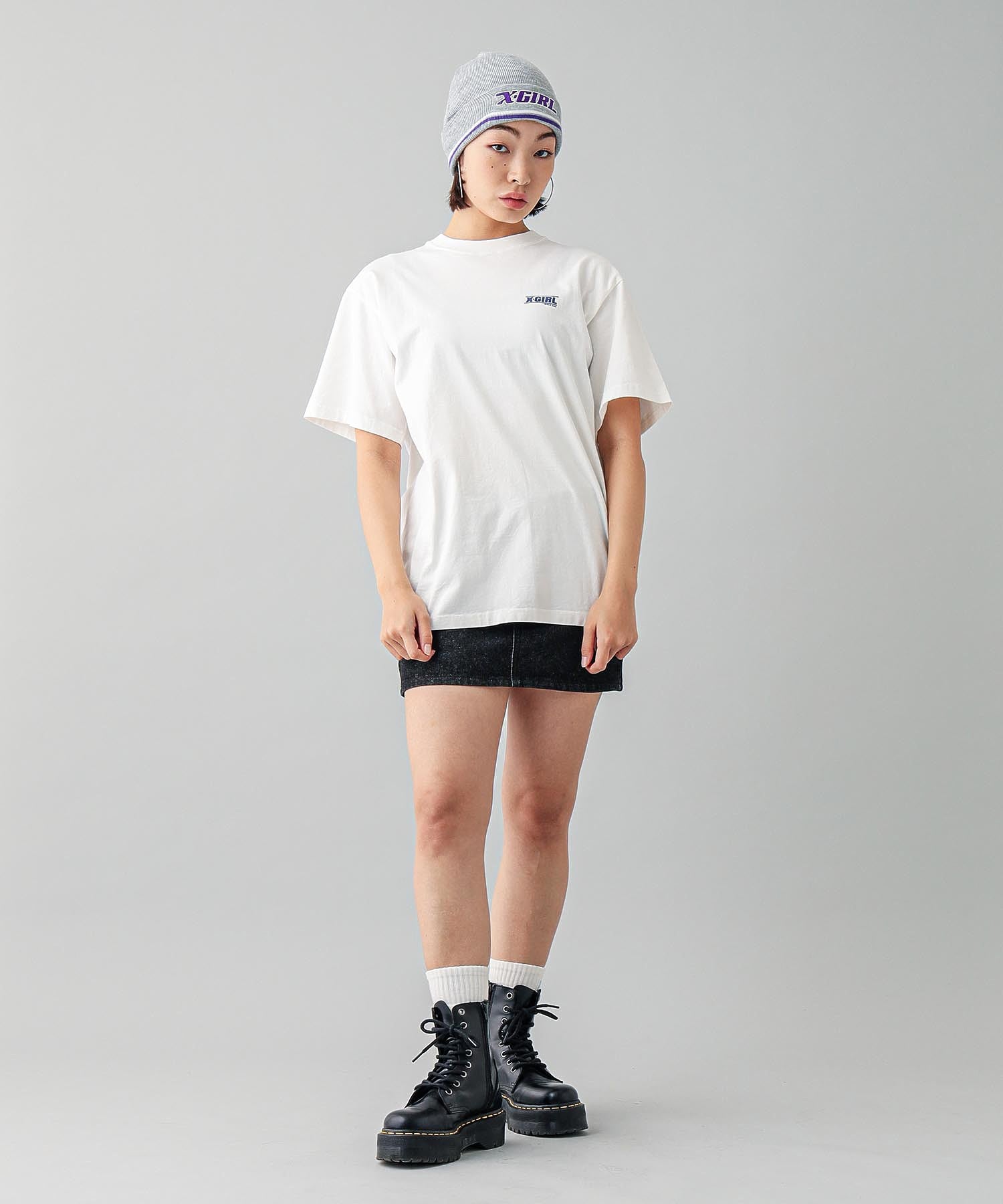 TWO TONE RABBIT S/S TEE X-girl