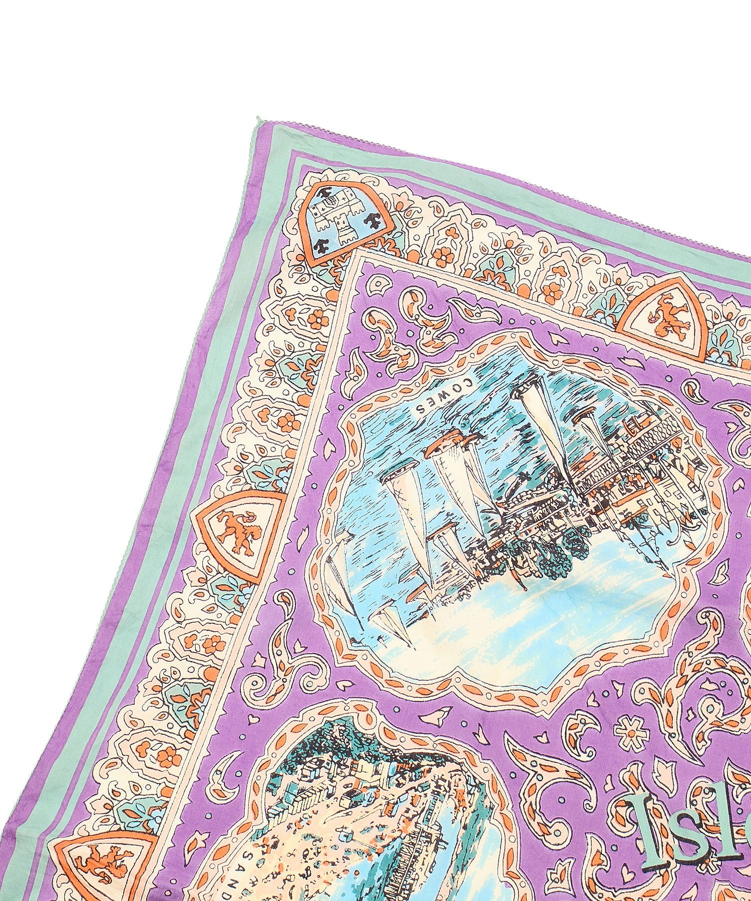 BINDU/Cotton Voile Wight Map Scarf