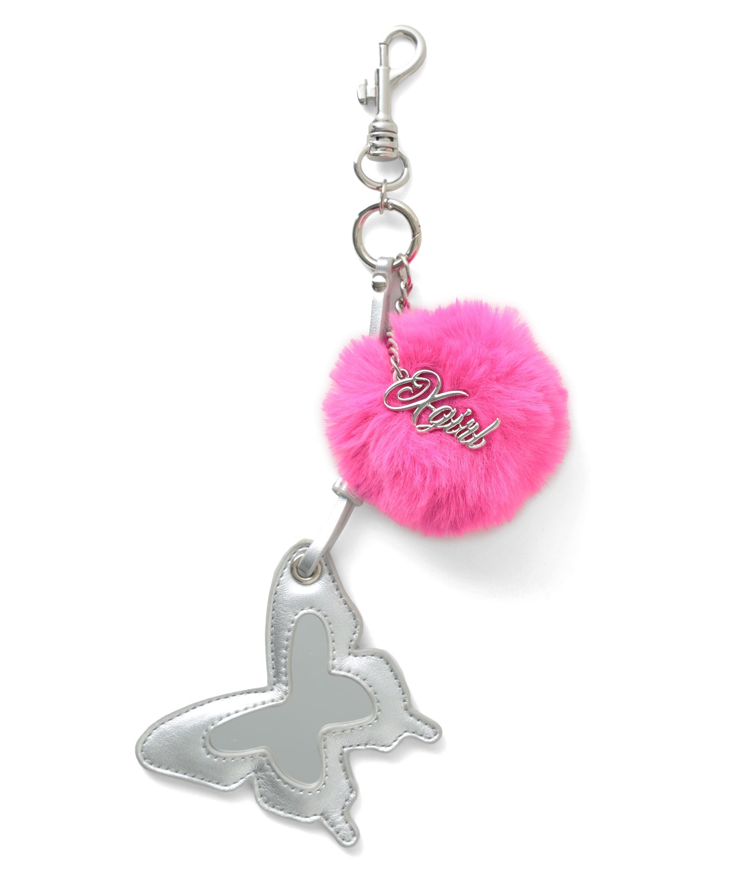 MIRROR AND LOGO KEY CHARM