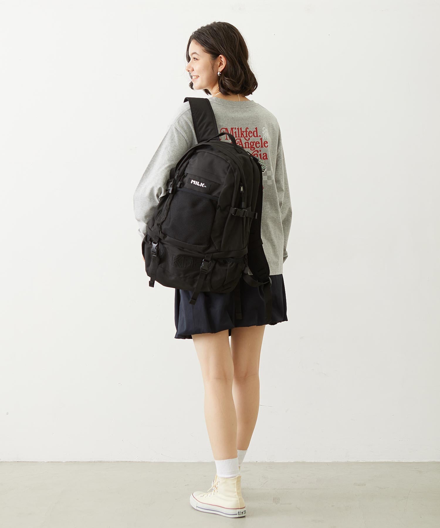 【定番】NEO EMBROIDERY BIG BACKPACK BAR MILKFED.