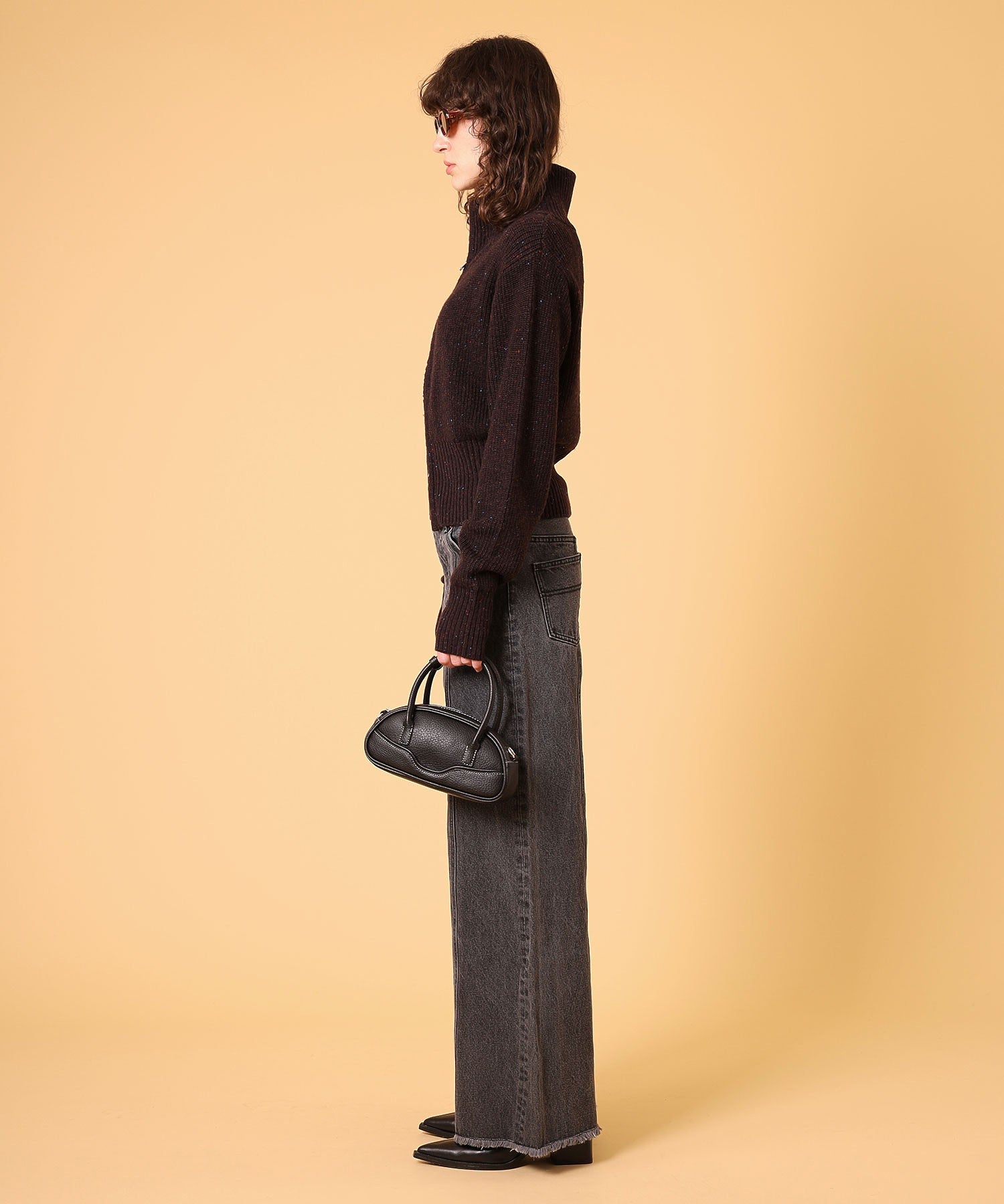 ネップジップアップセーター