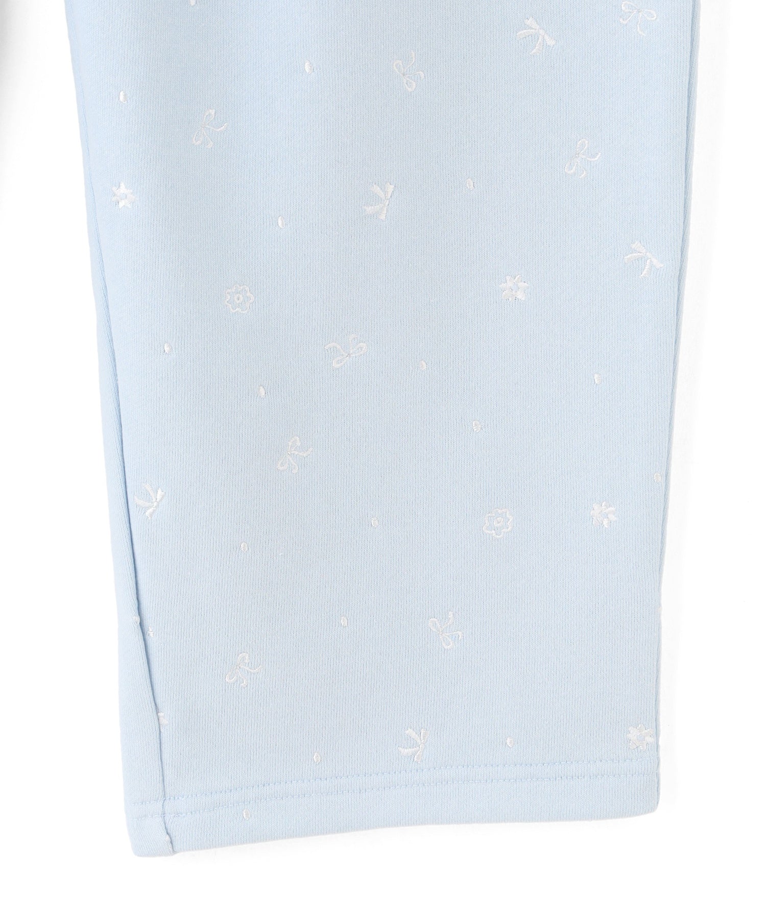 EMBROIDERY TUCK SWEAT PANTS