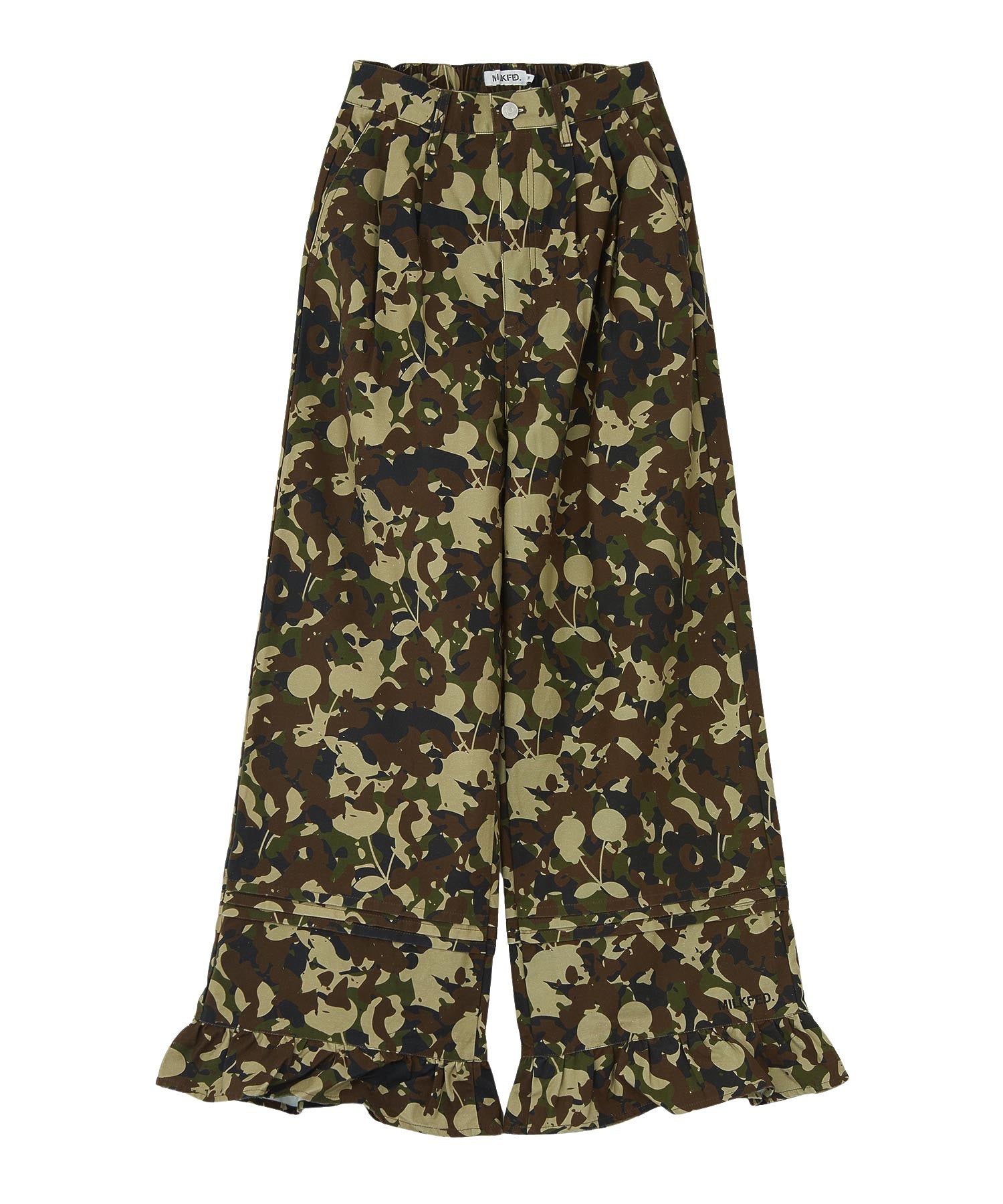 FRILL HEM CAMO PANTS