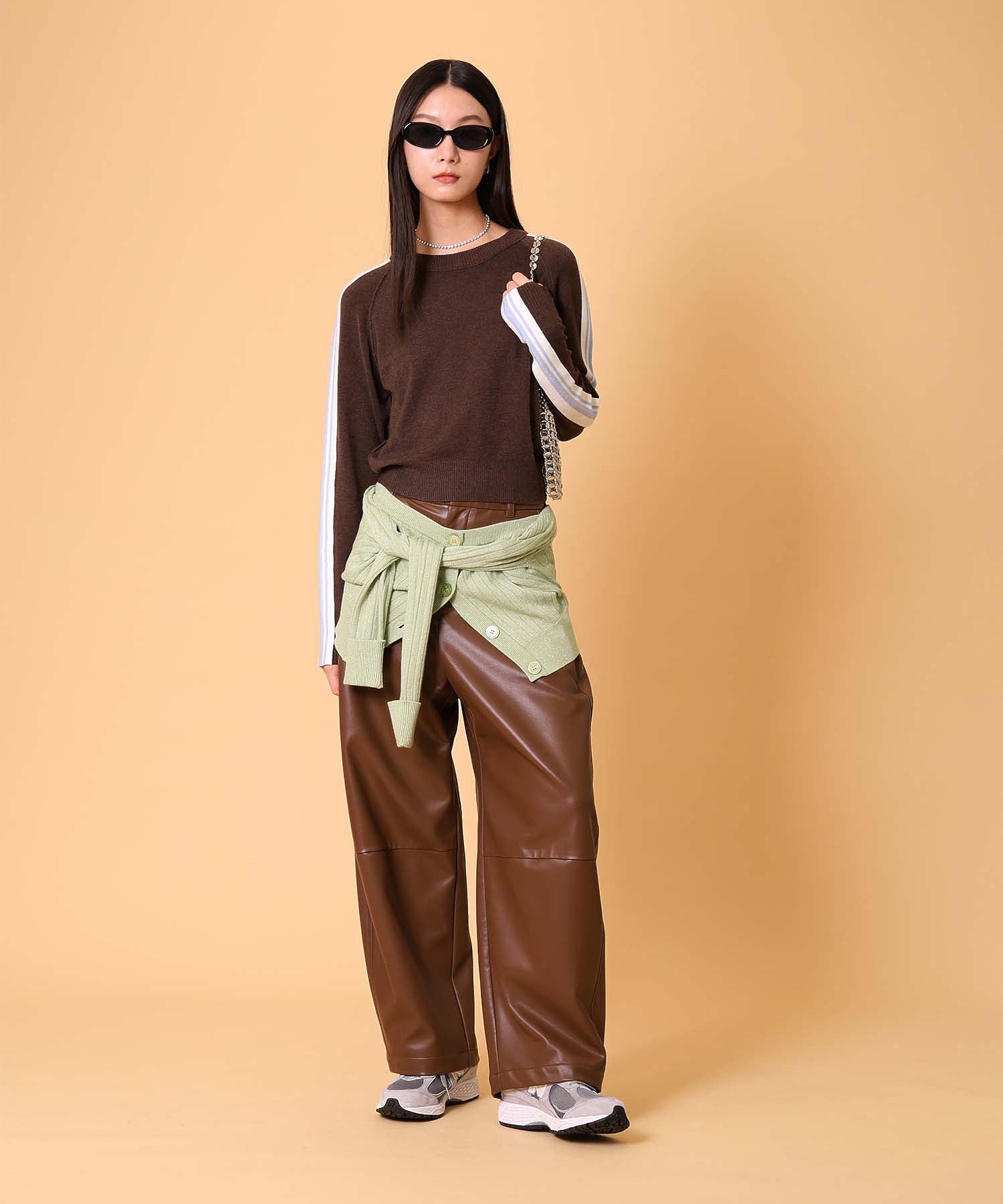 レザーカーブパンツ