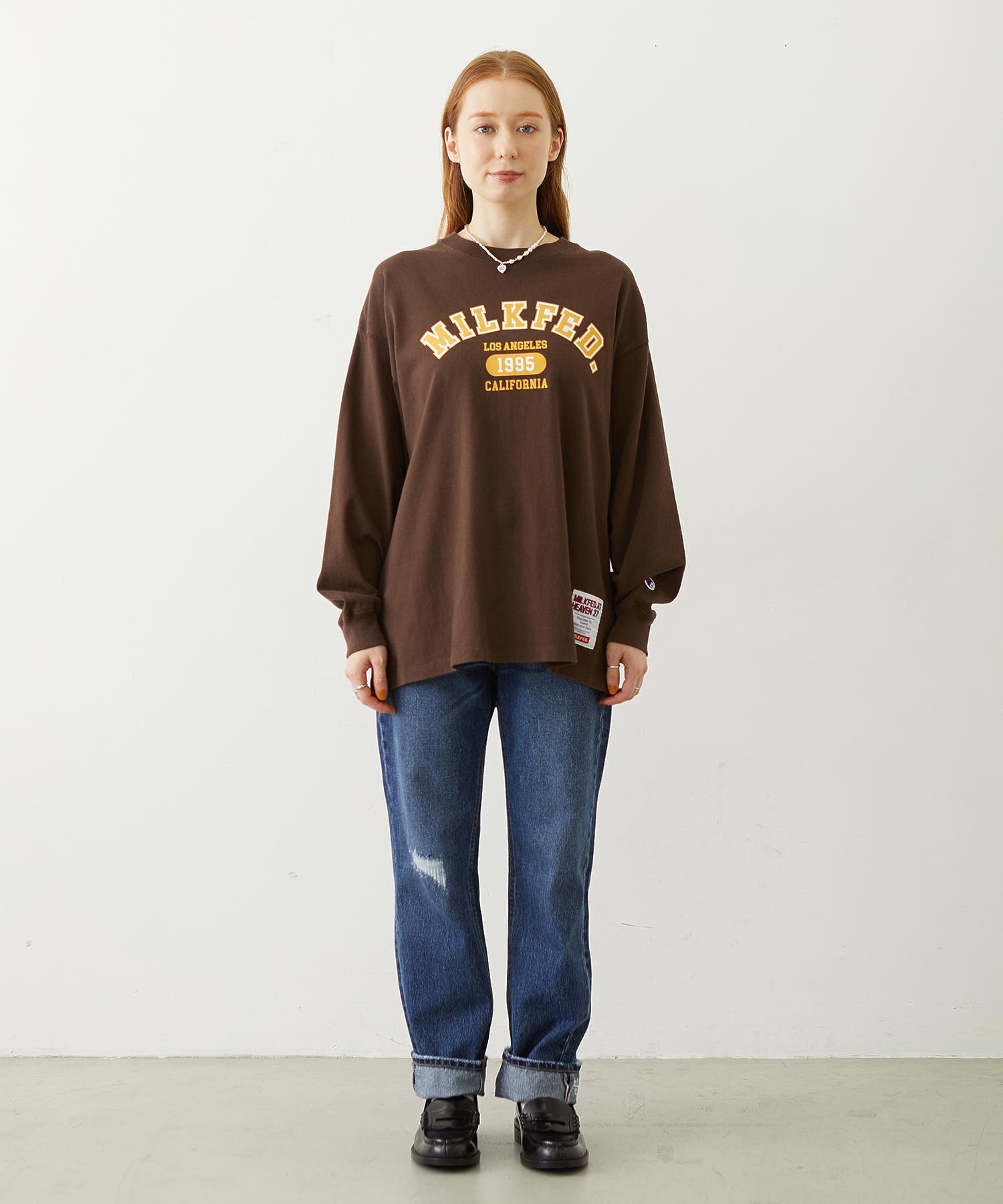 MILKFED.×CHAMPION LS TEE