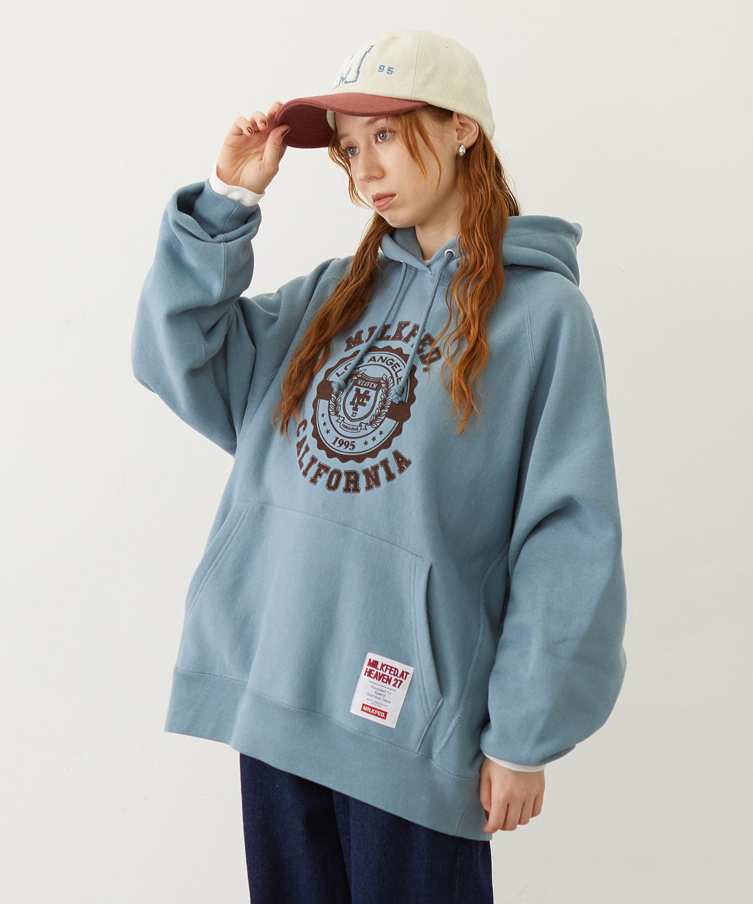 MILKFED. × CHAMPION COLLEGE LOGO SWEAT HOODIE