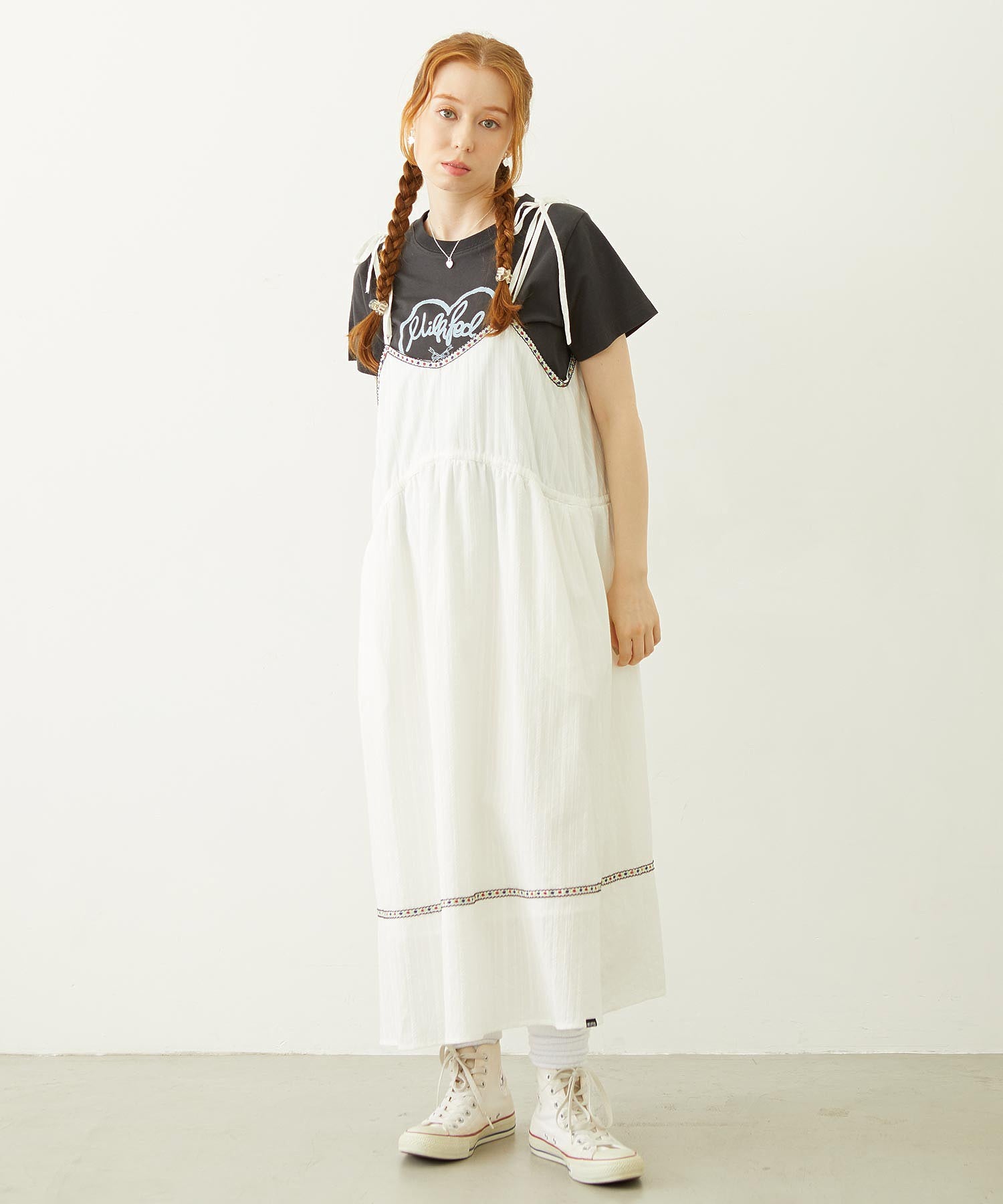 TYROLEAN TAPE CAMI DRESS