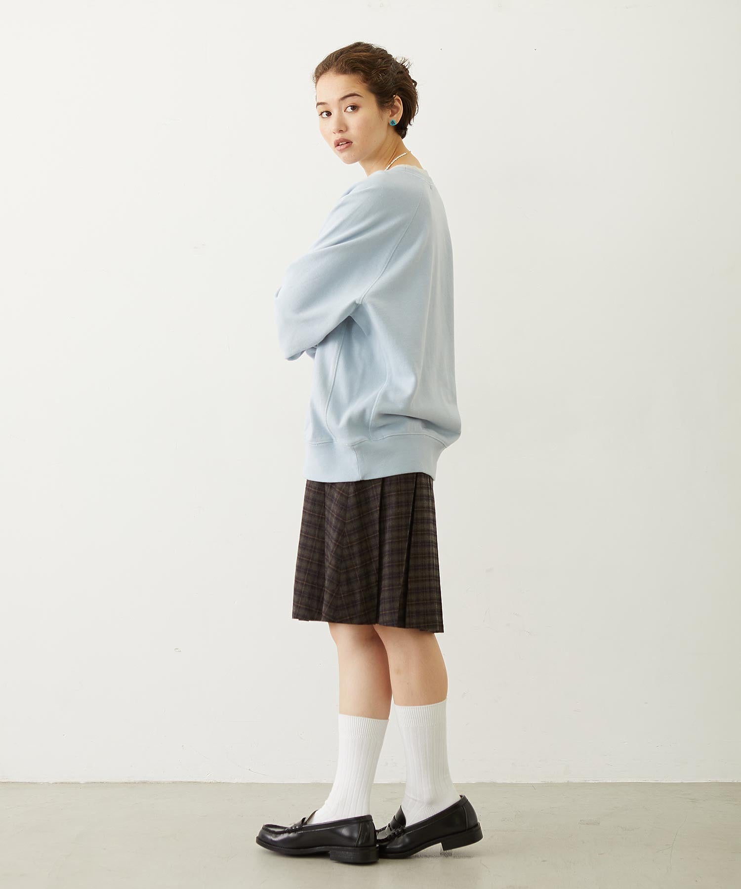 BELTED PLEATED SKIRT