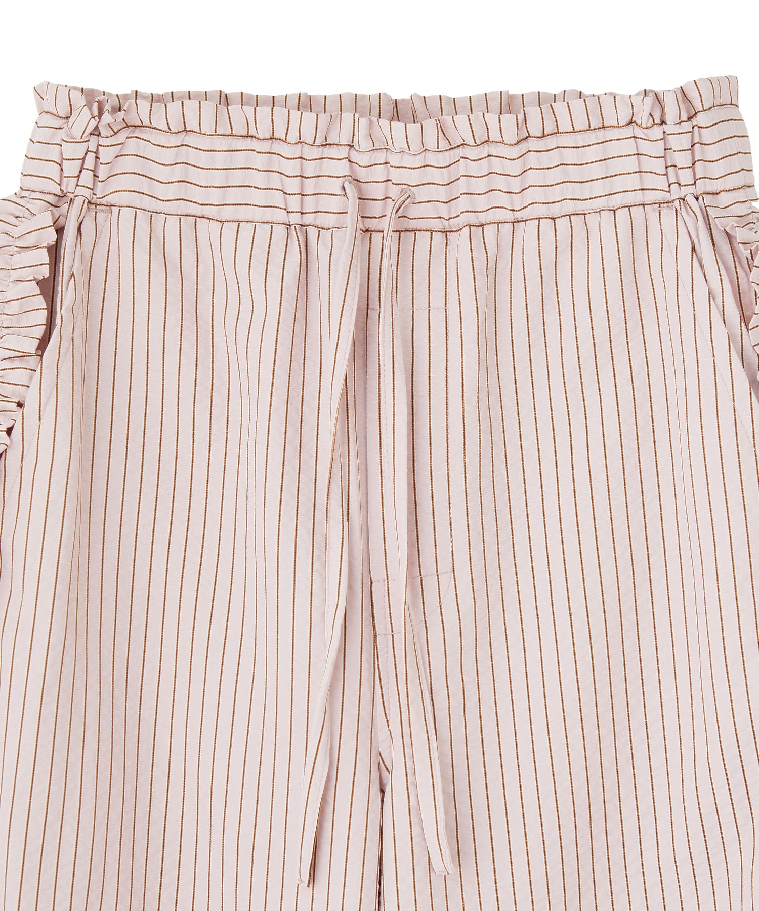 STRIPED RUFFLE PANTS