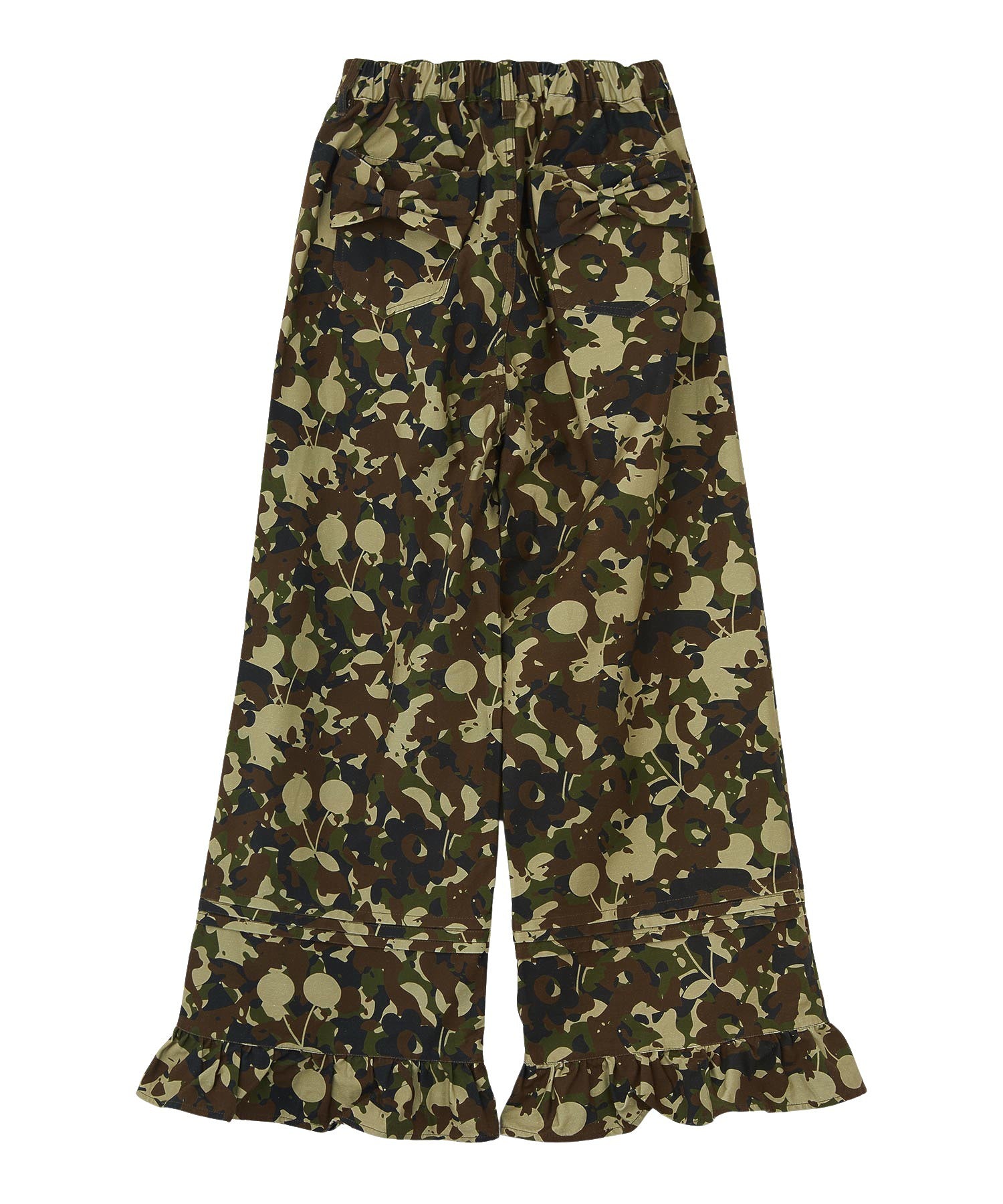 FRILL HEM CAMO PANTS