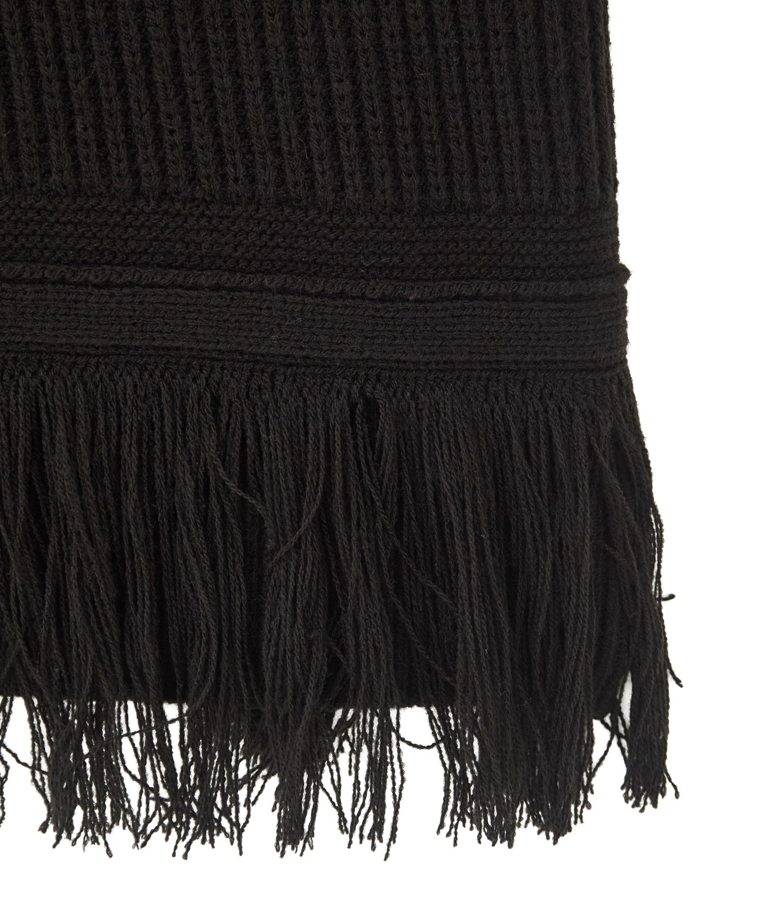 オーバーサイズフリンジニットプルオーバー