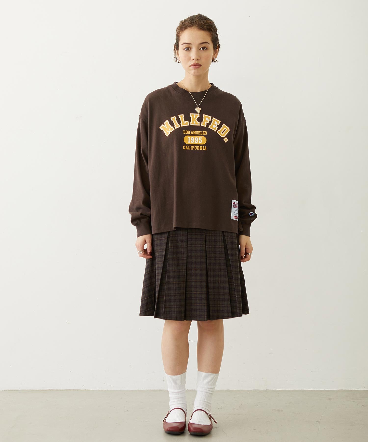 MILKFED.×CHAMPION LS TEE
