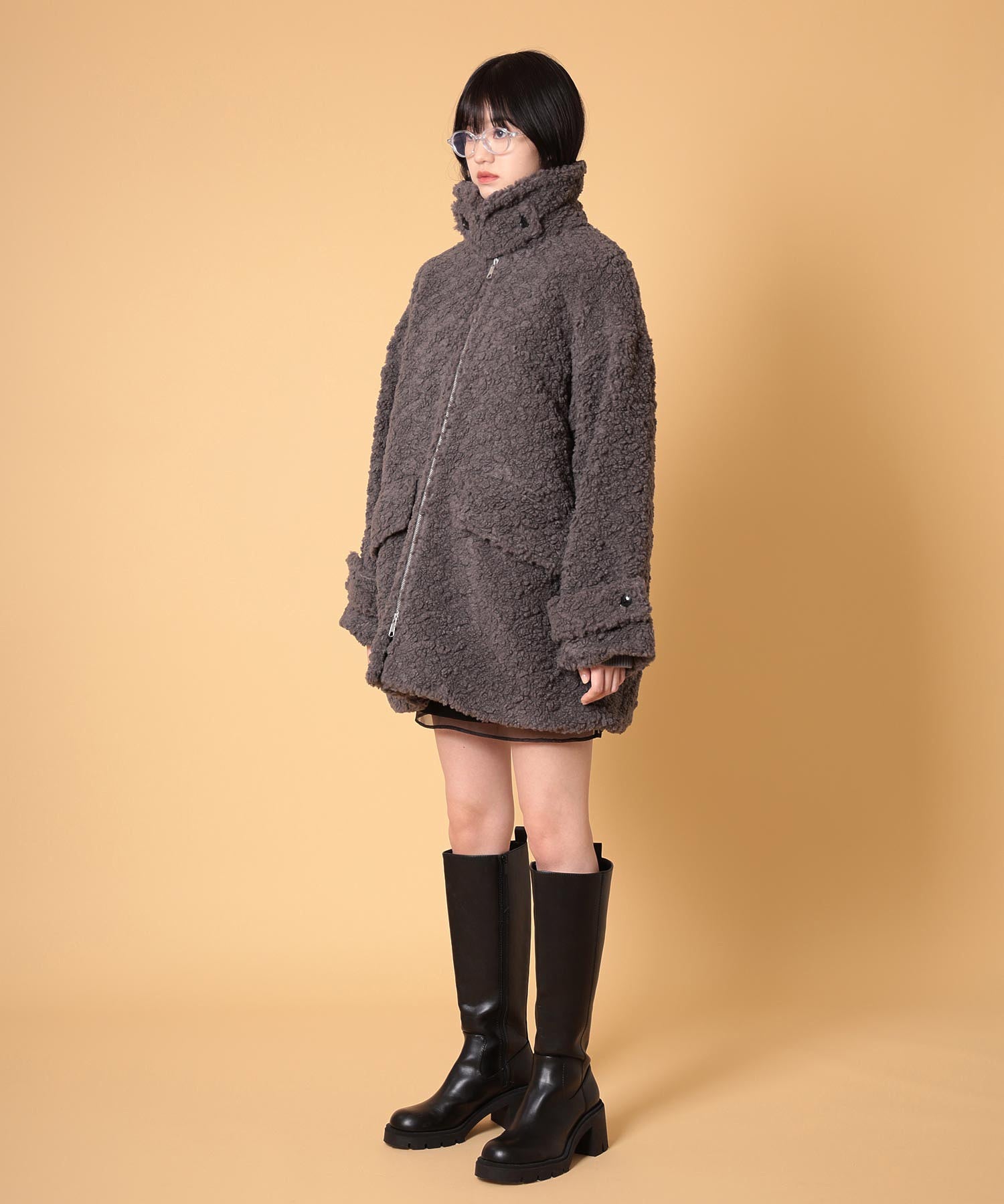 ボアハーフコート