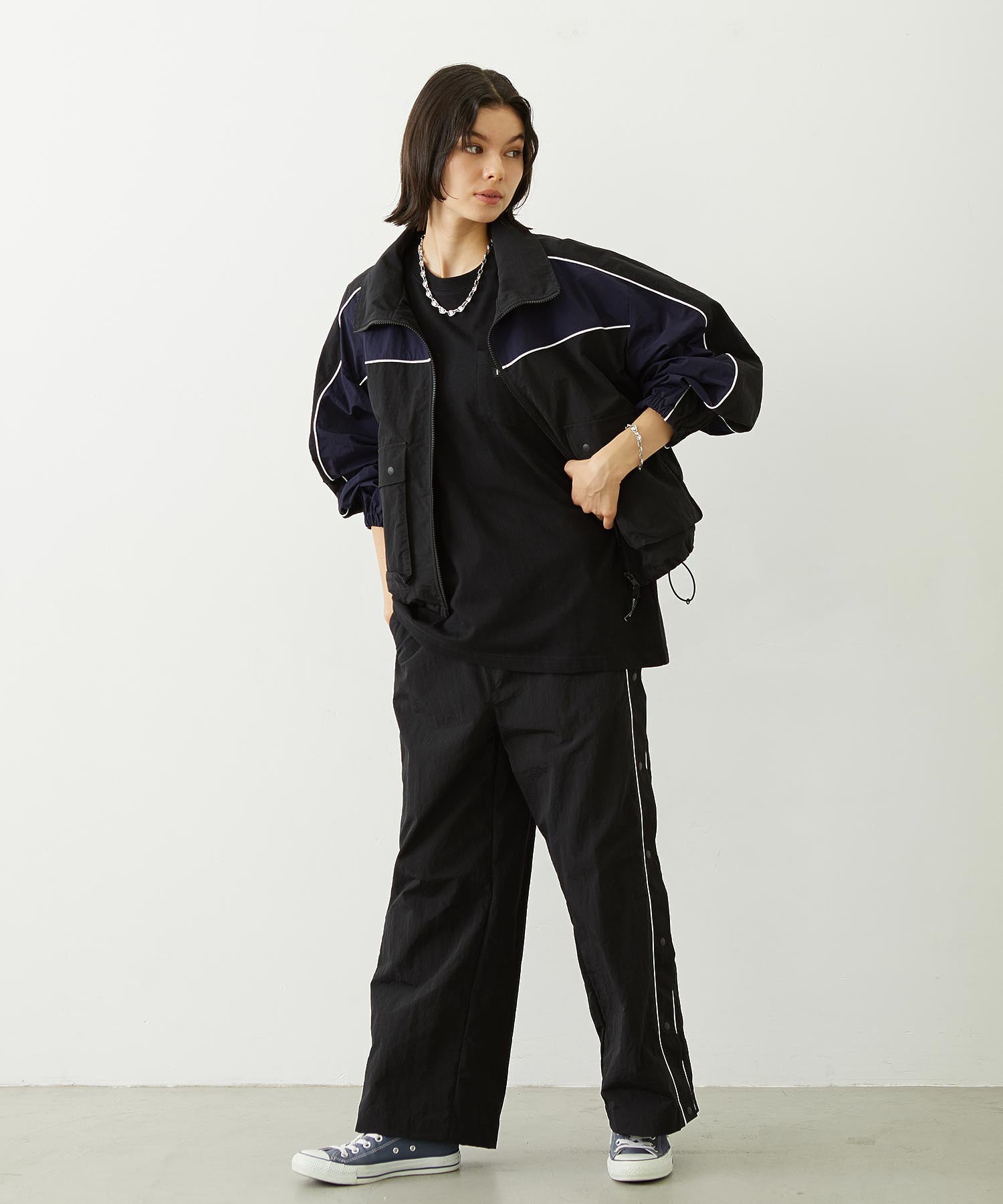 CUTOUT LOGO TRACK JACKET