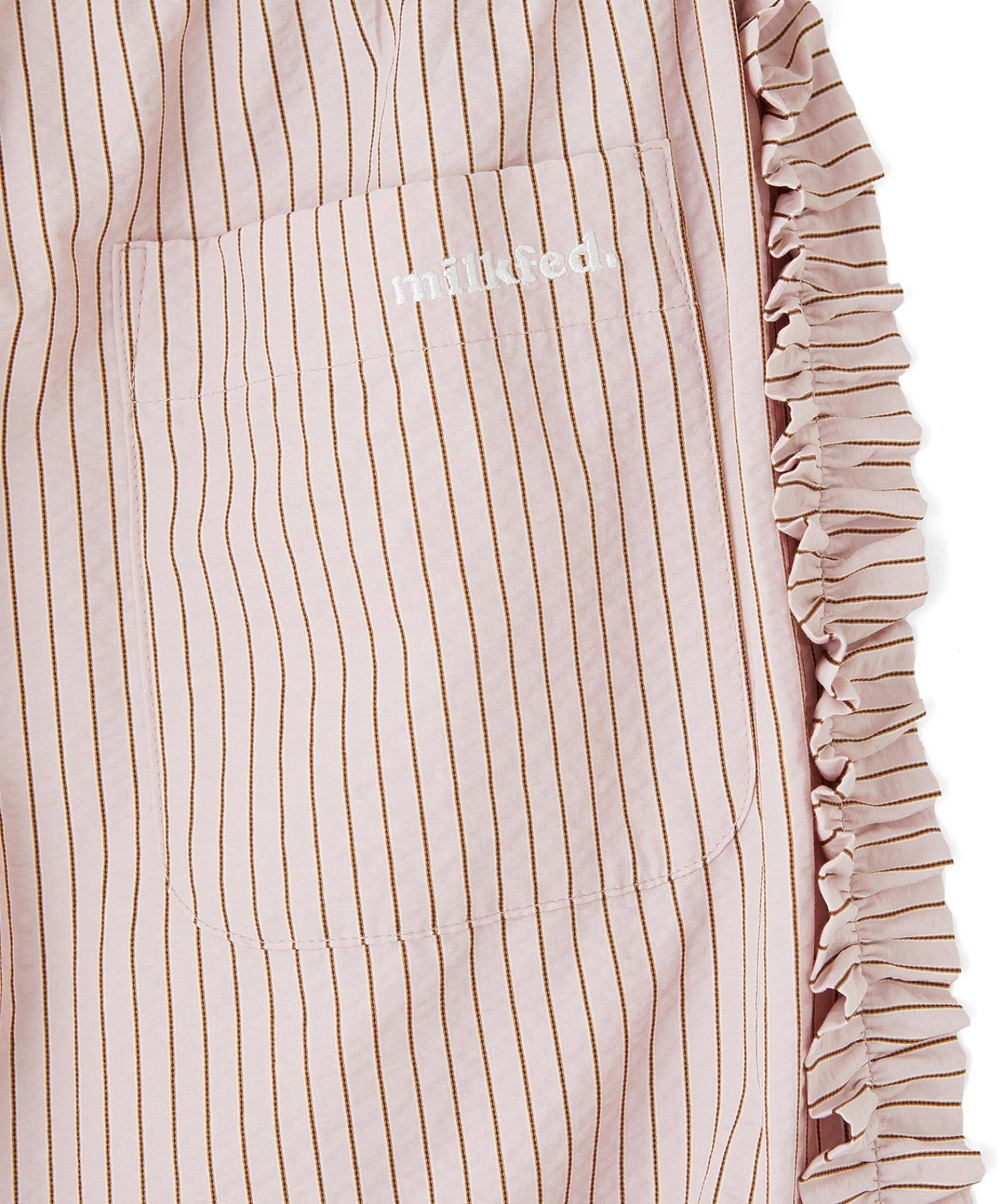 STRIPED RUFFLE PANTS