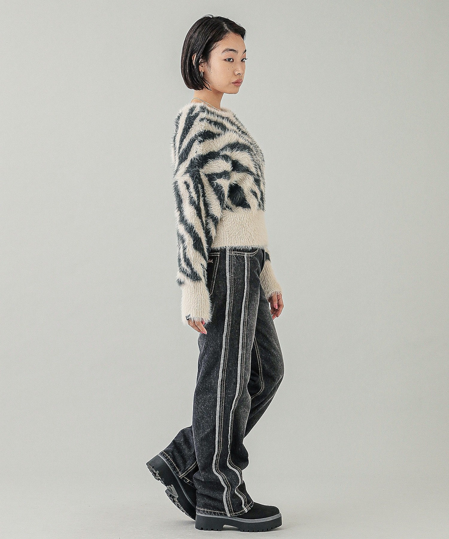 ZEBRA 2WAY KNIT CARDIGAN