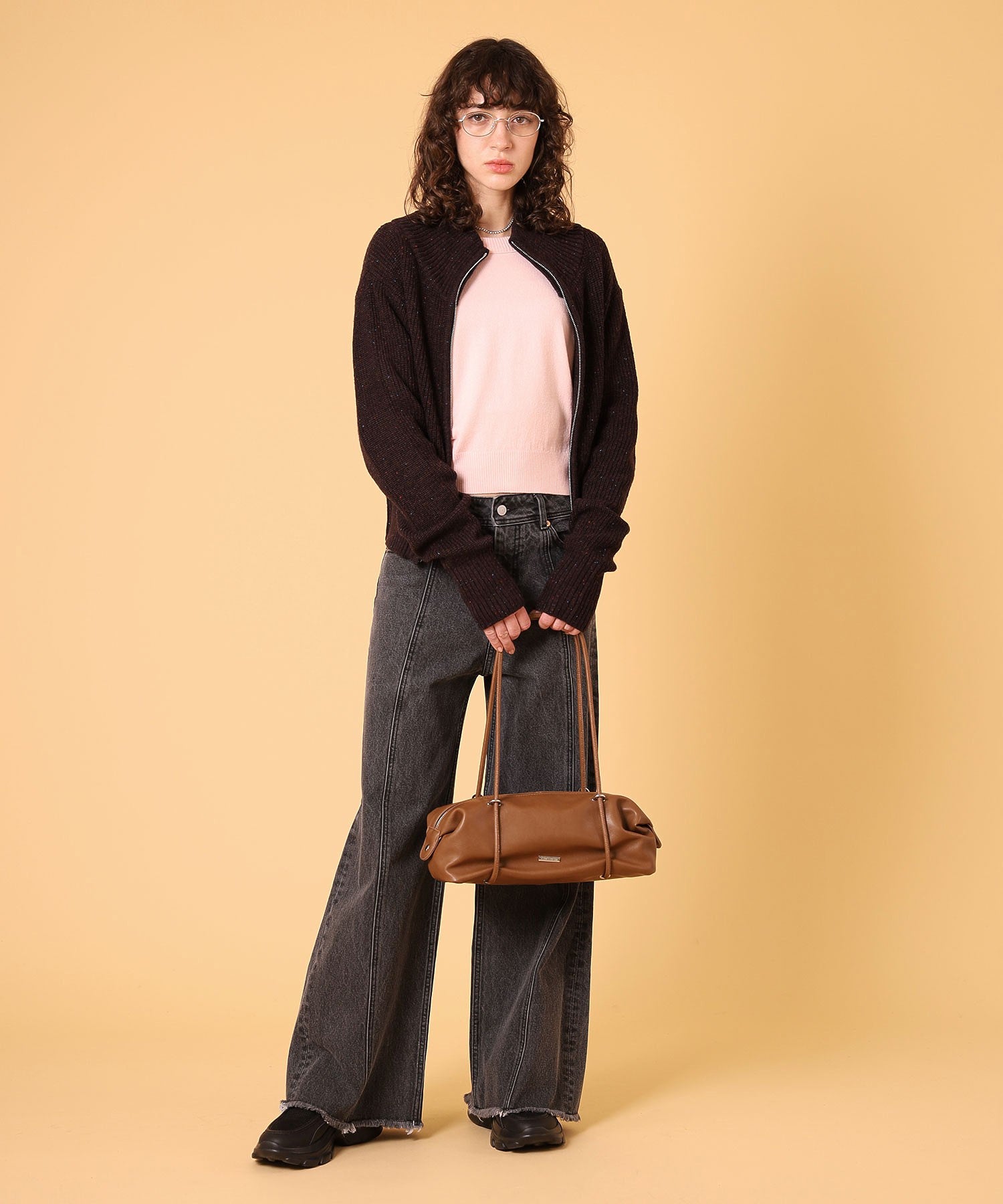 ネップジップアップセーター