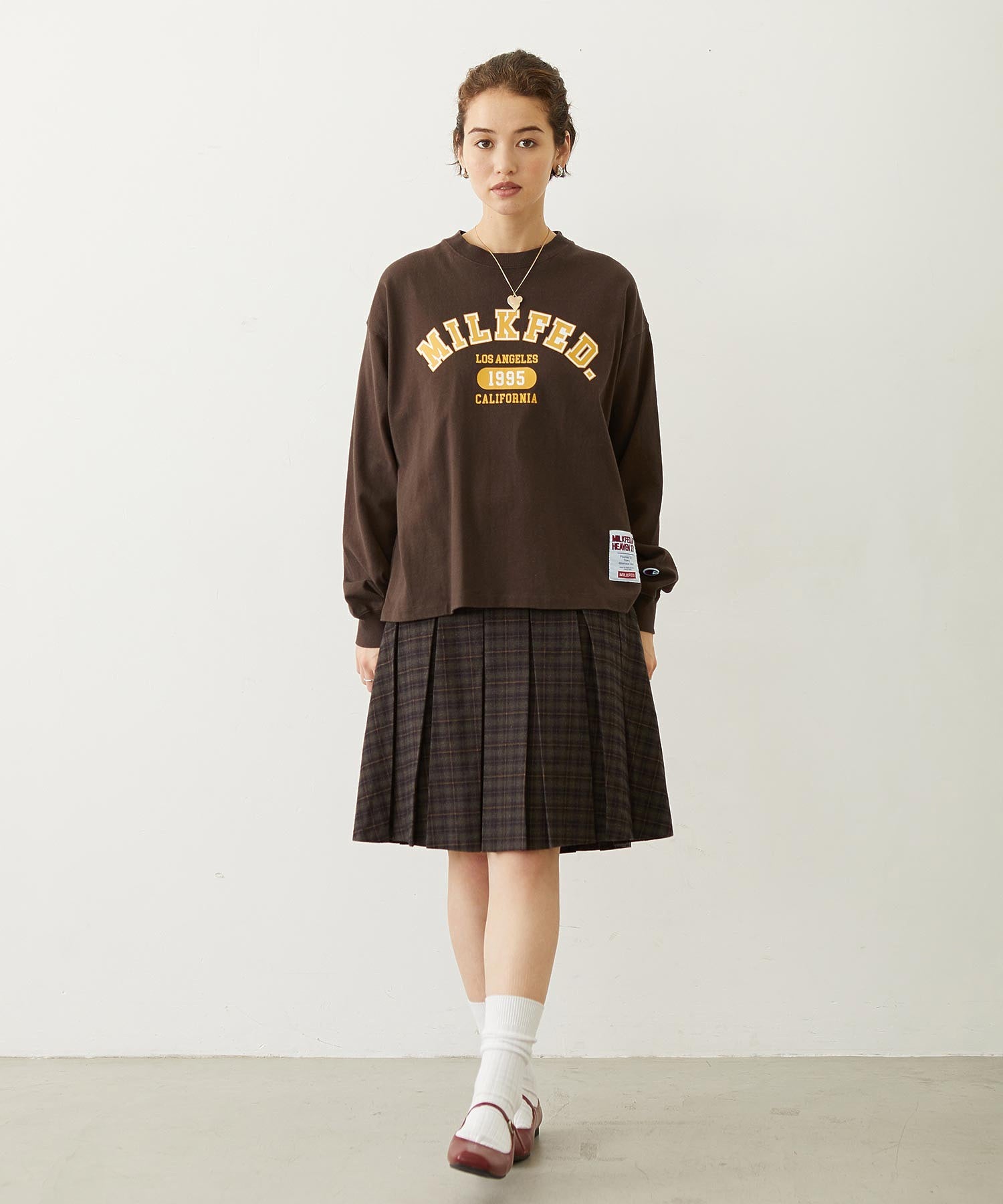 MILKFED.×CHAMPION LS TEE