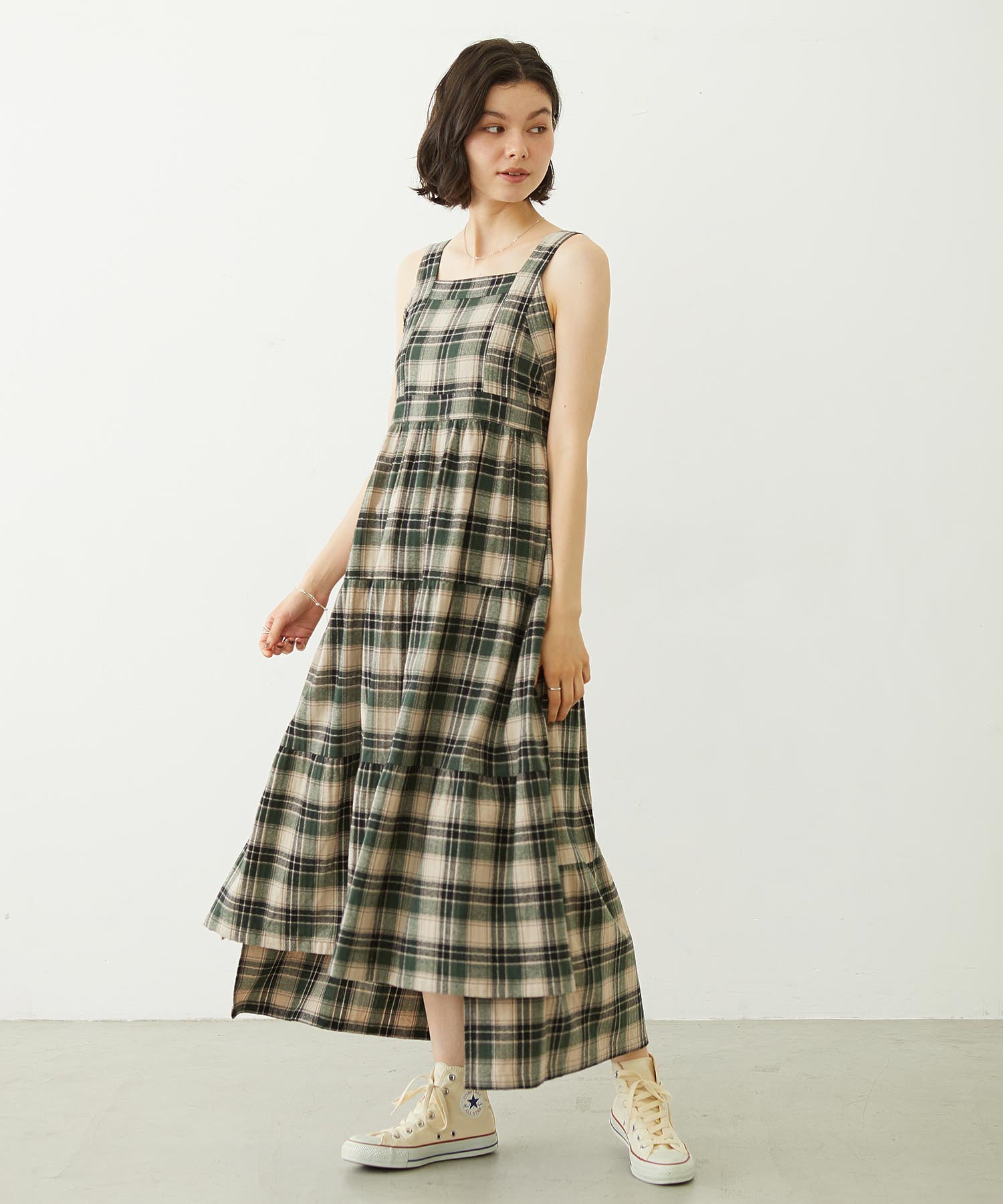 APRON TIERED DRESS