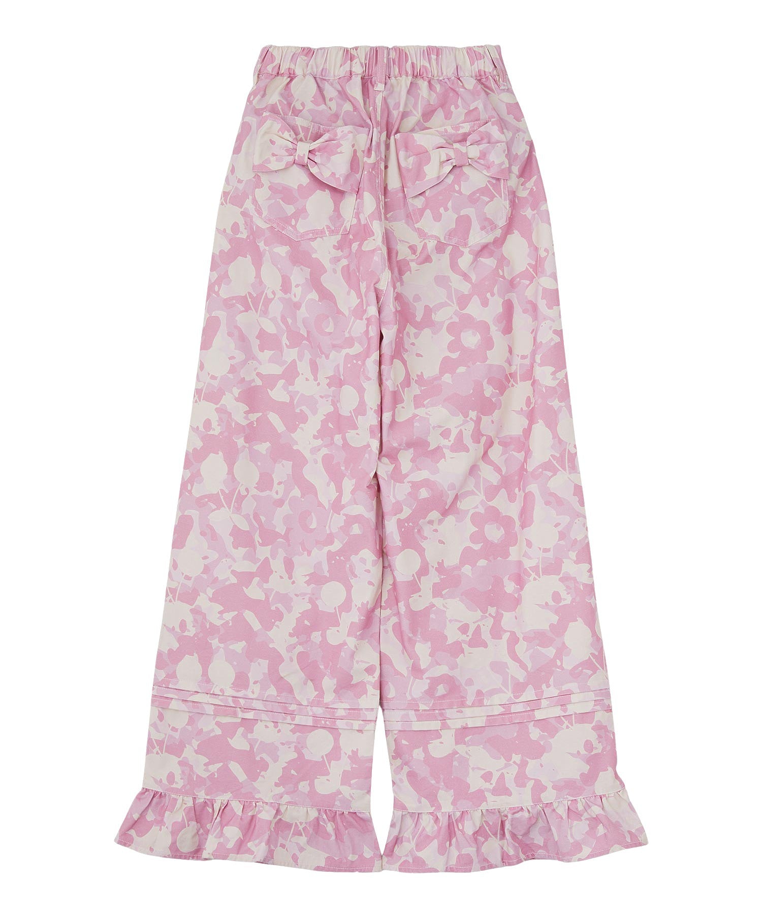 FRILL HEM CAMO PANTS