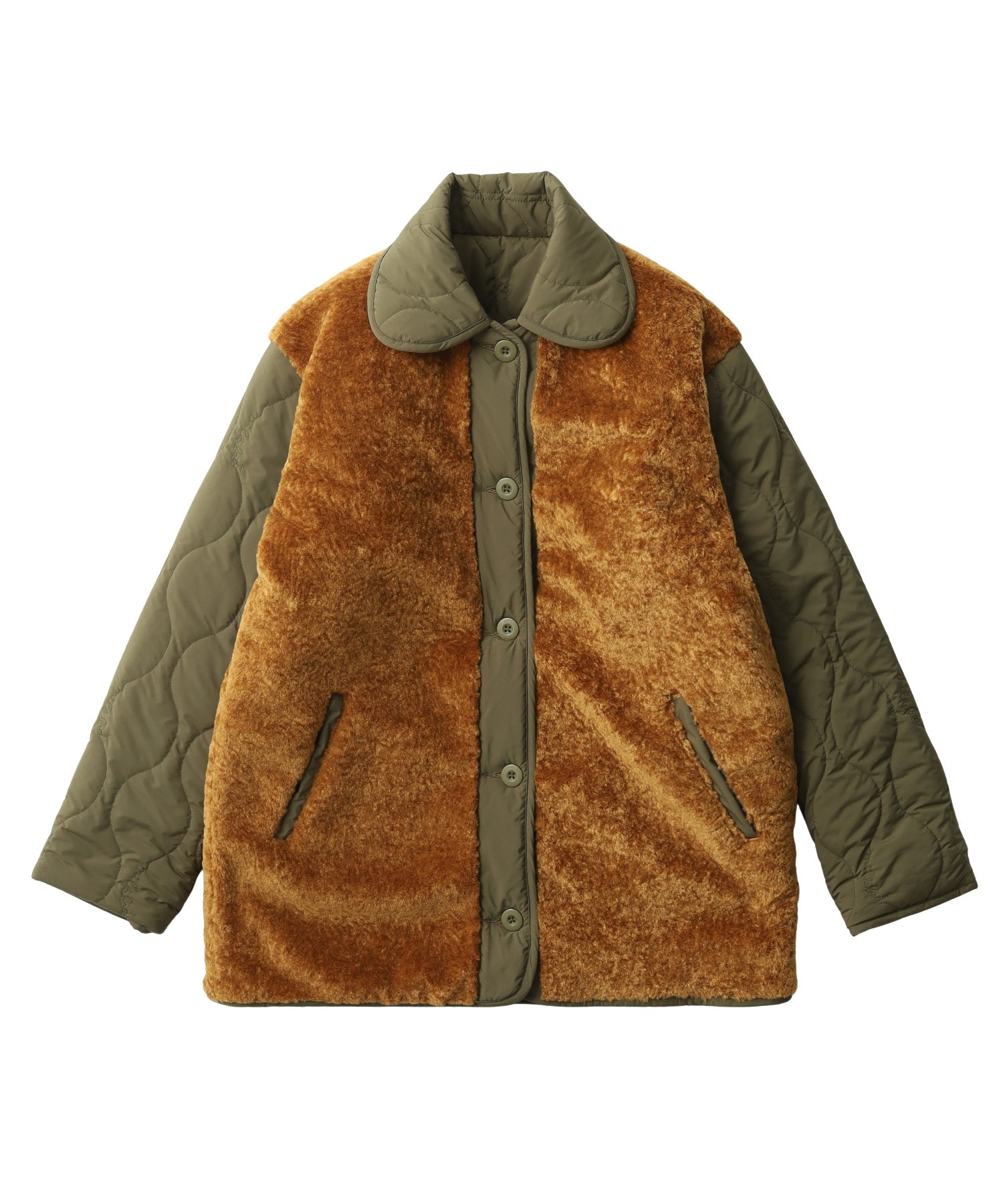 REVERSIBLE QUILTED LOGO LONG COAT