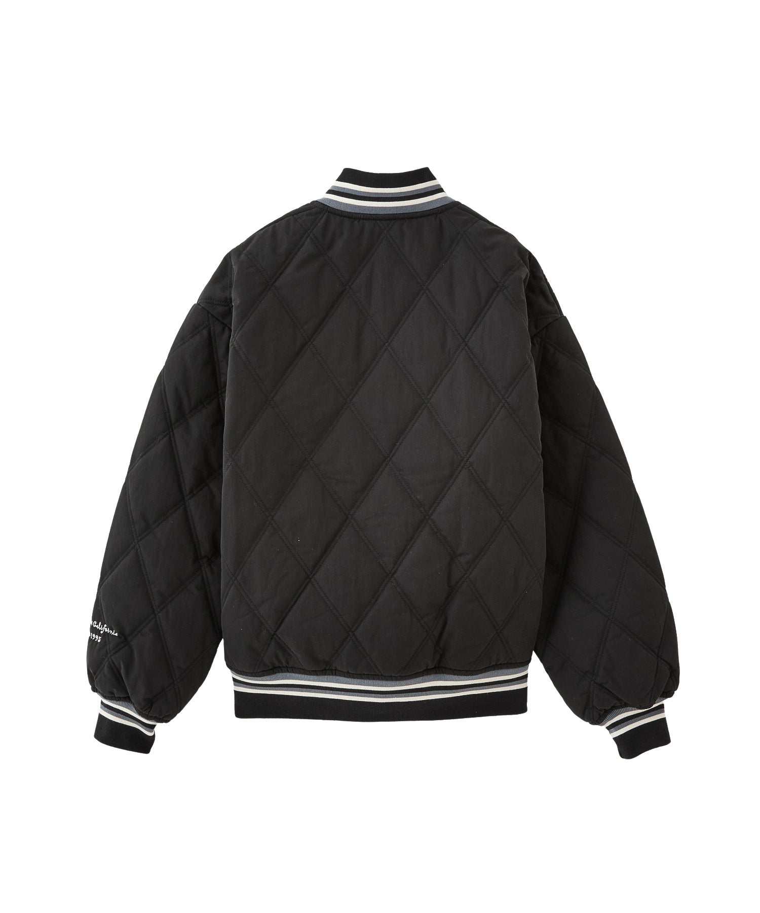 SATIN LOGO PATCH QUILTED JACKET