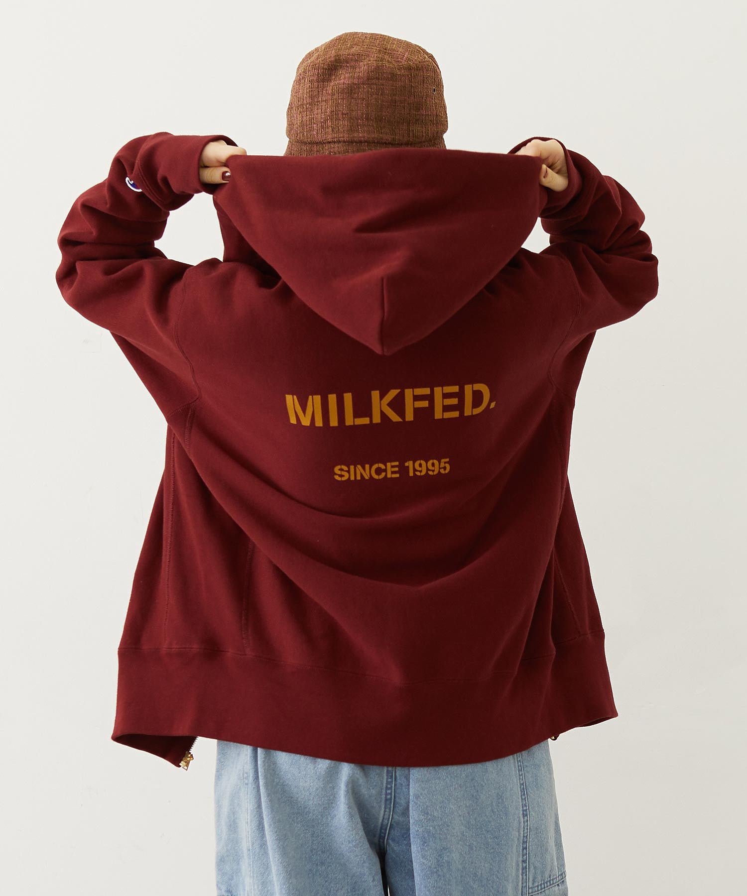 MILKFED. × CHAMPION SWEAT ZIP HOODIE