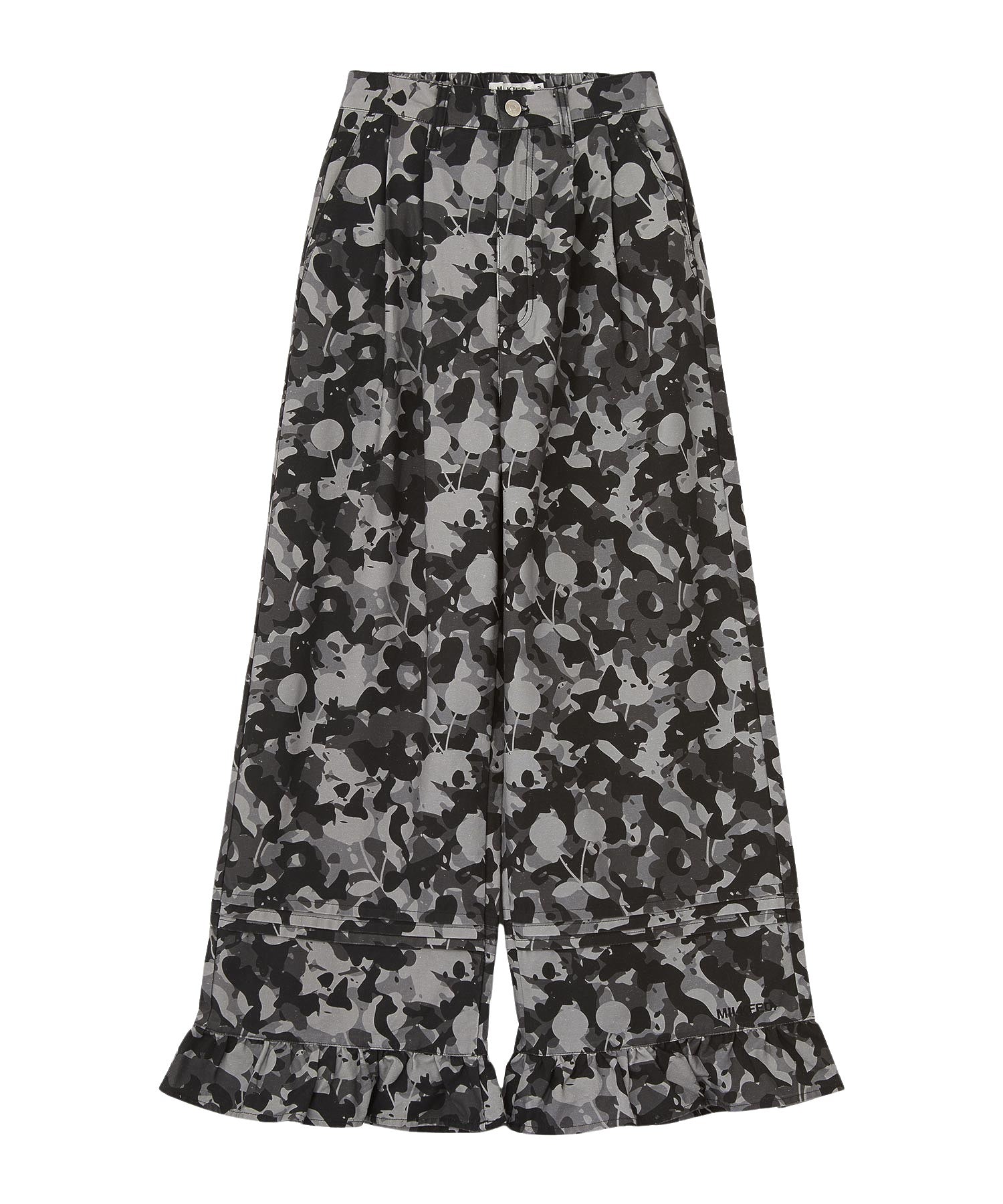FRILL HEM CAMO PANTS