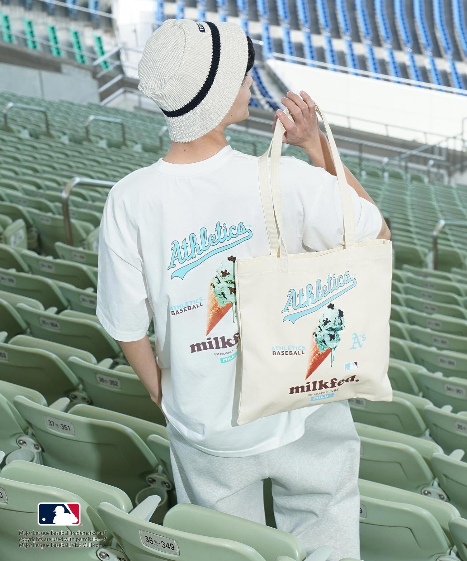 MILKFED. × MLB BIG S/S TOP