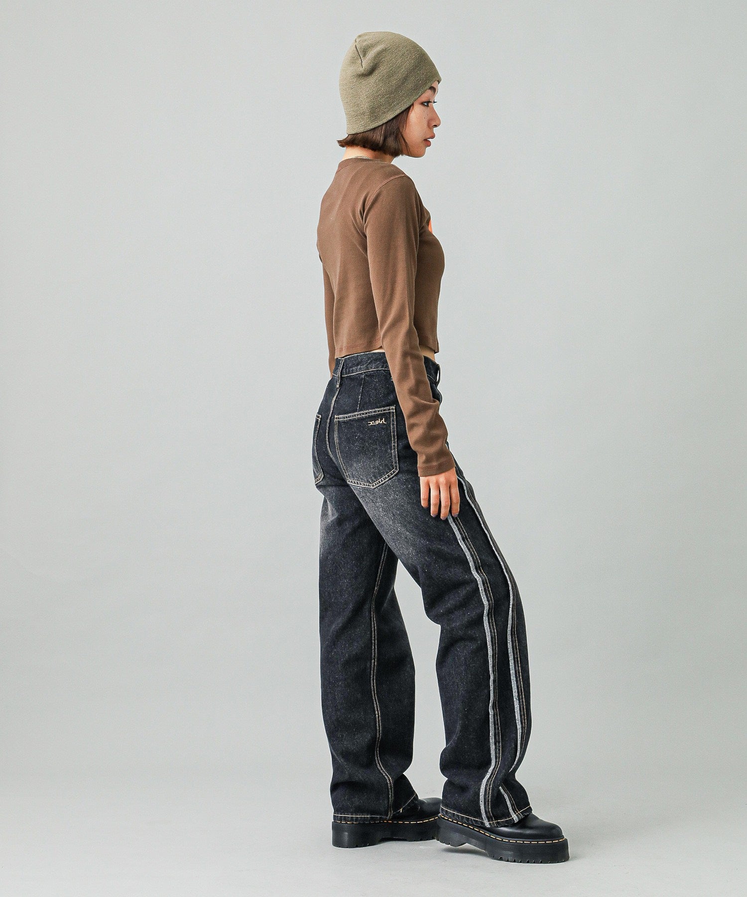 SIDE STRIPE DENIM PANTS