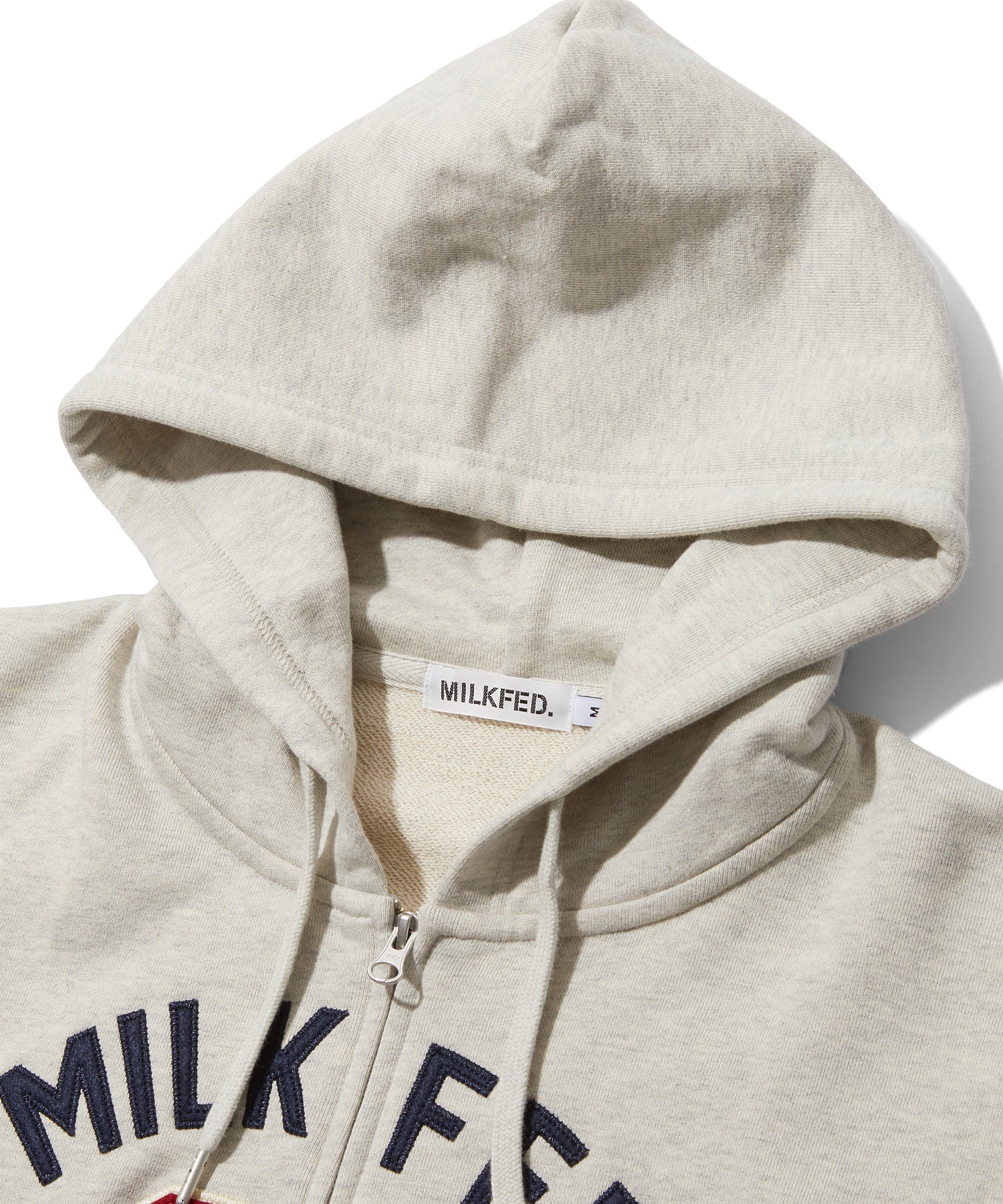 COLLEGE LOGO PATCH ZIP UP HOODIE